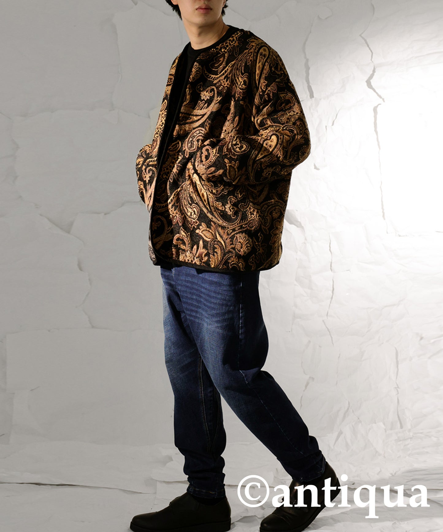 Men's Jacquard jacket outerwear Paisley pattern