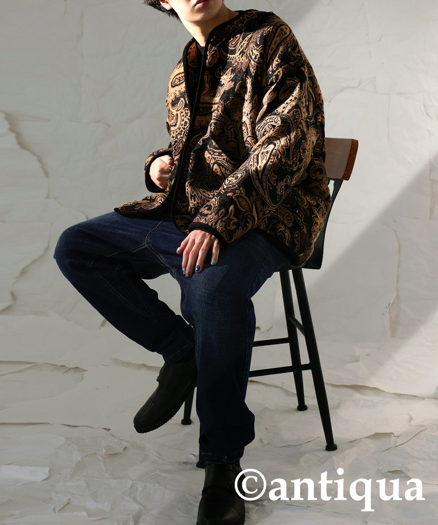 Men's Jacquard jacket outerwear Paisley pattern