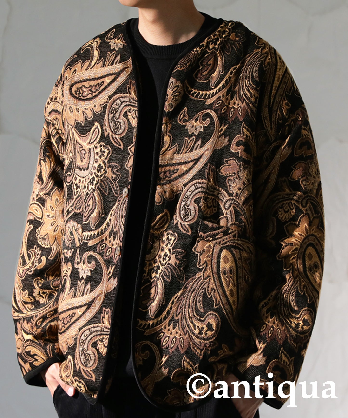 Men's Jacquard jacket outerwear Paisley pattern