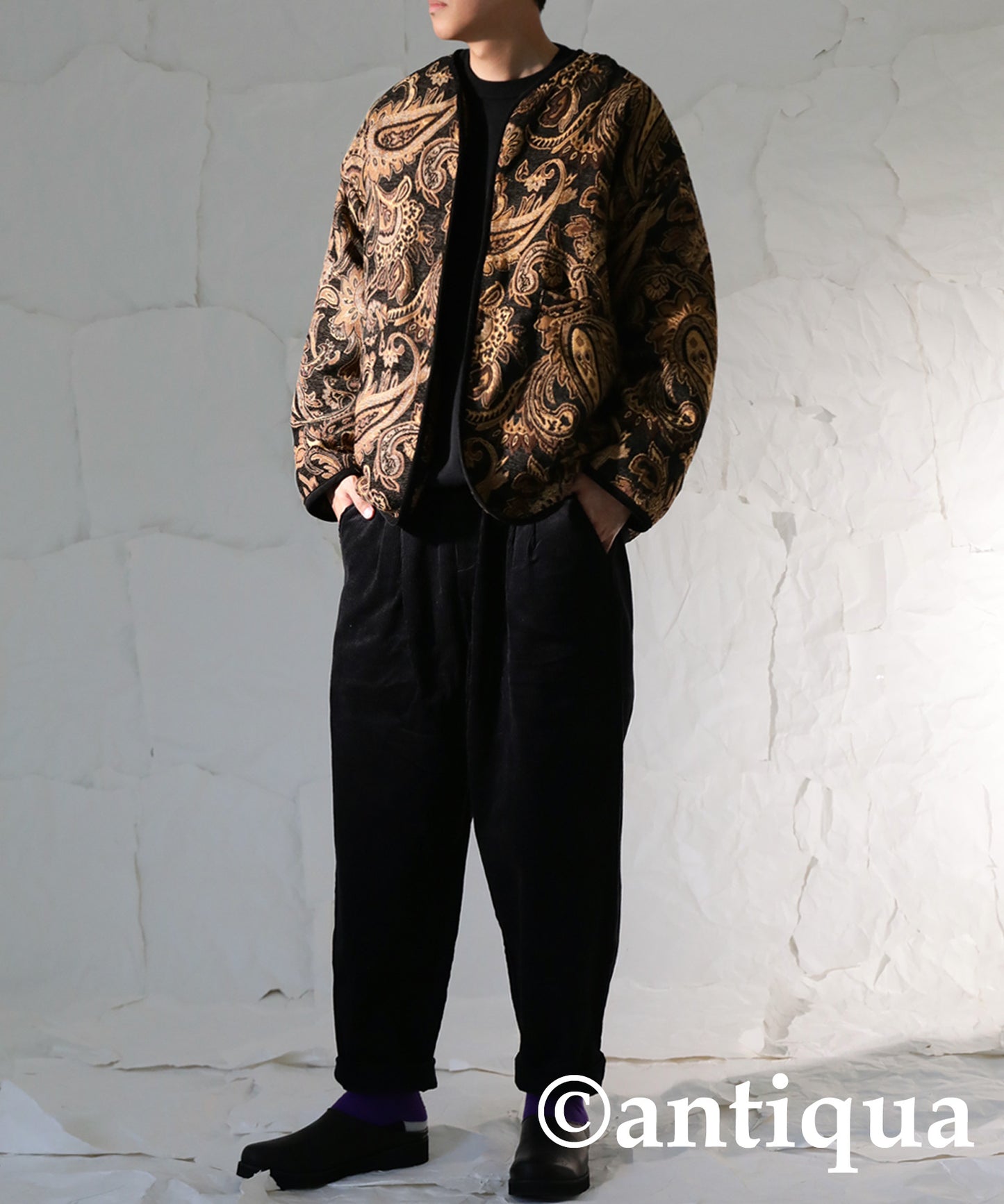 Men's Jacquard jacket outerwear Paisley pattern