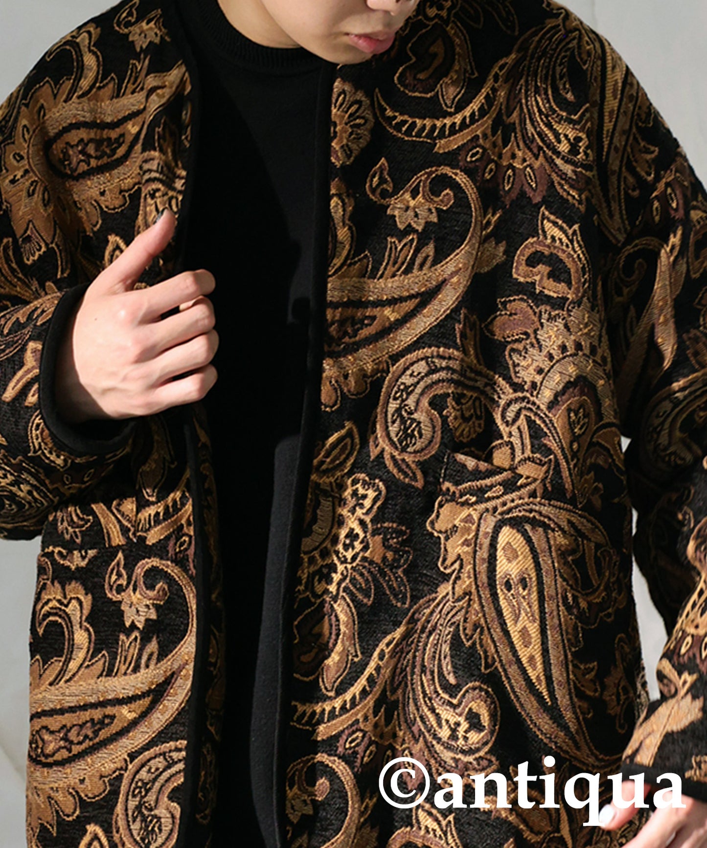 Men's Jacquard jacket outerwear Paisley pattern