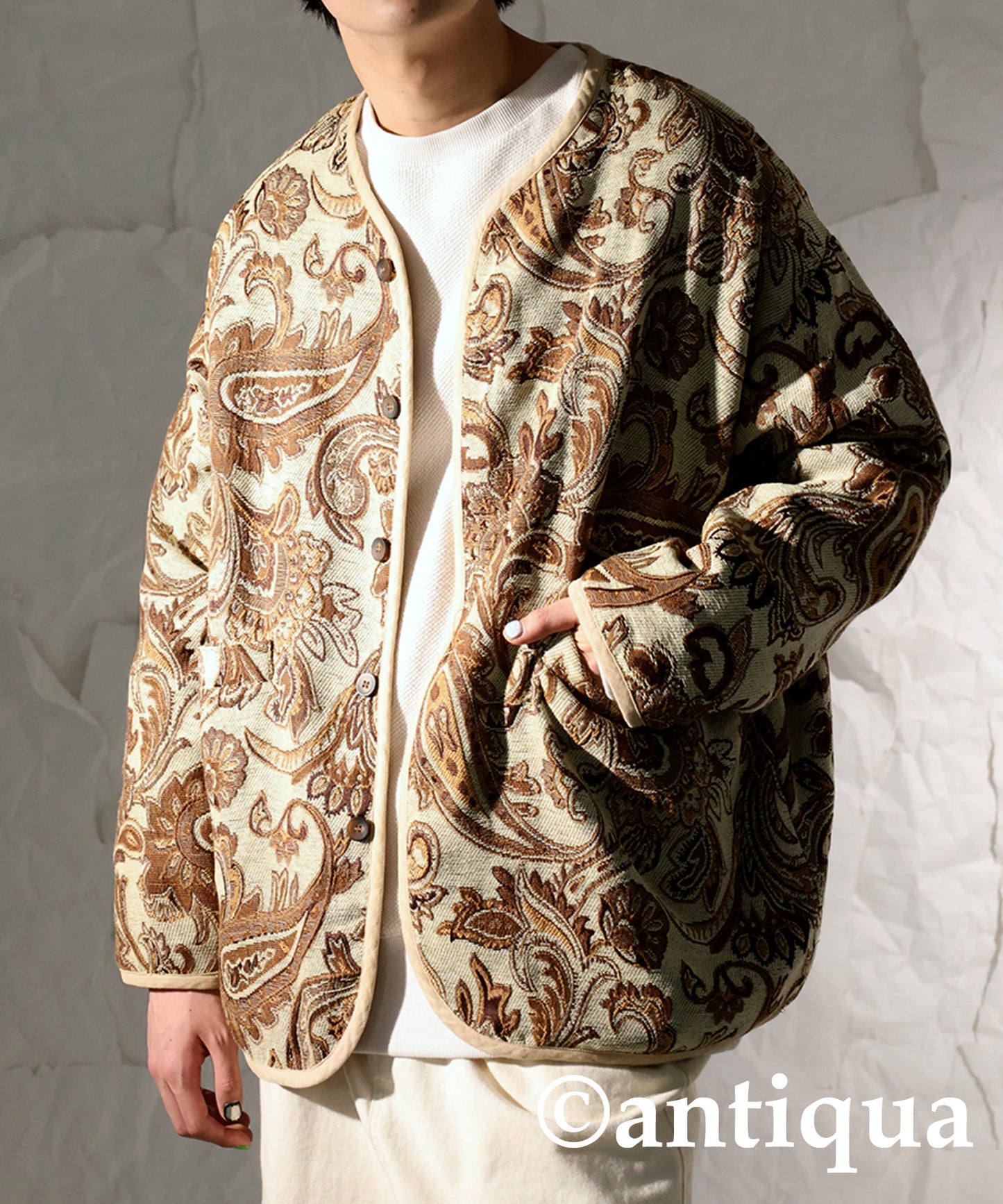 Men's Jacquard jacket outerwear Paisley pattern