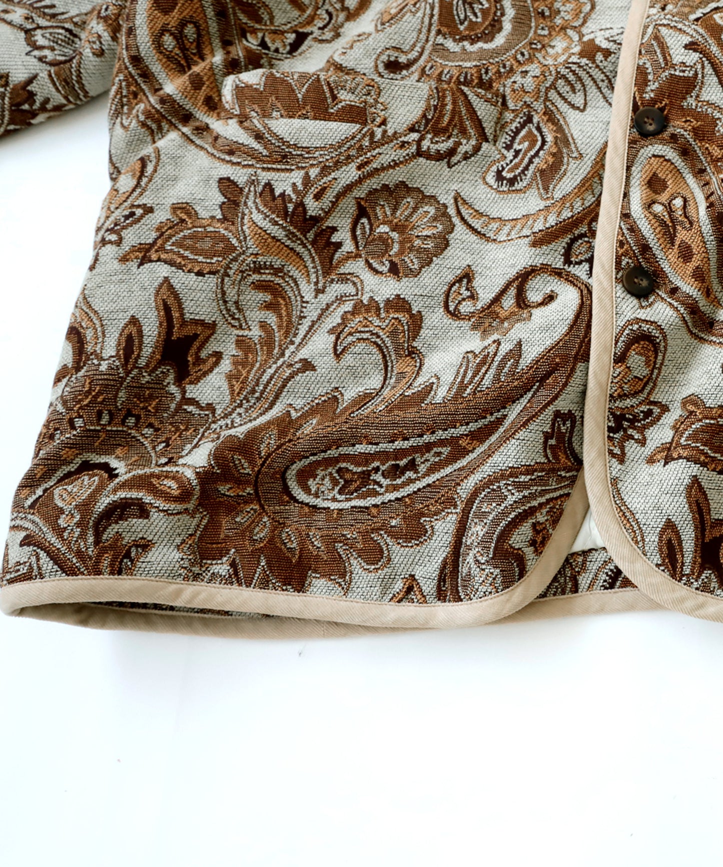 Ladies Jacquard jacket outerwear Paisley pattern