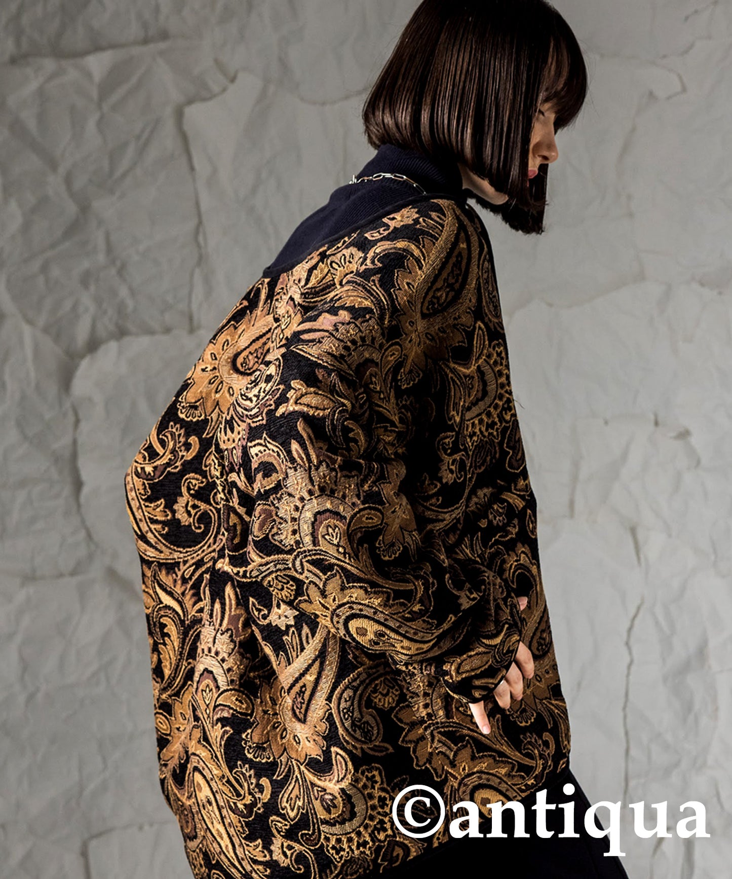 Ladies Jacquard jacket outerwear Paisley pattern