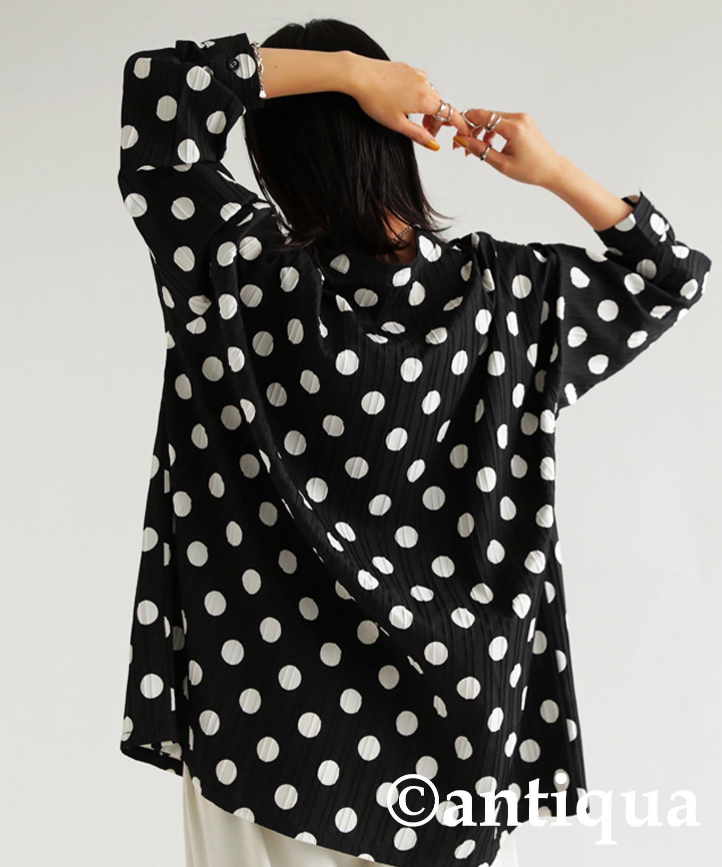 Dot pattern Ladies Shirt Ladies Tops Long-Sleeve