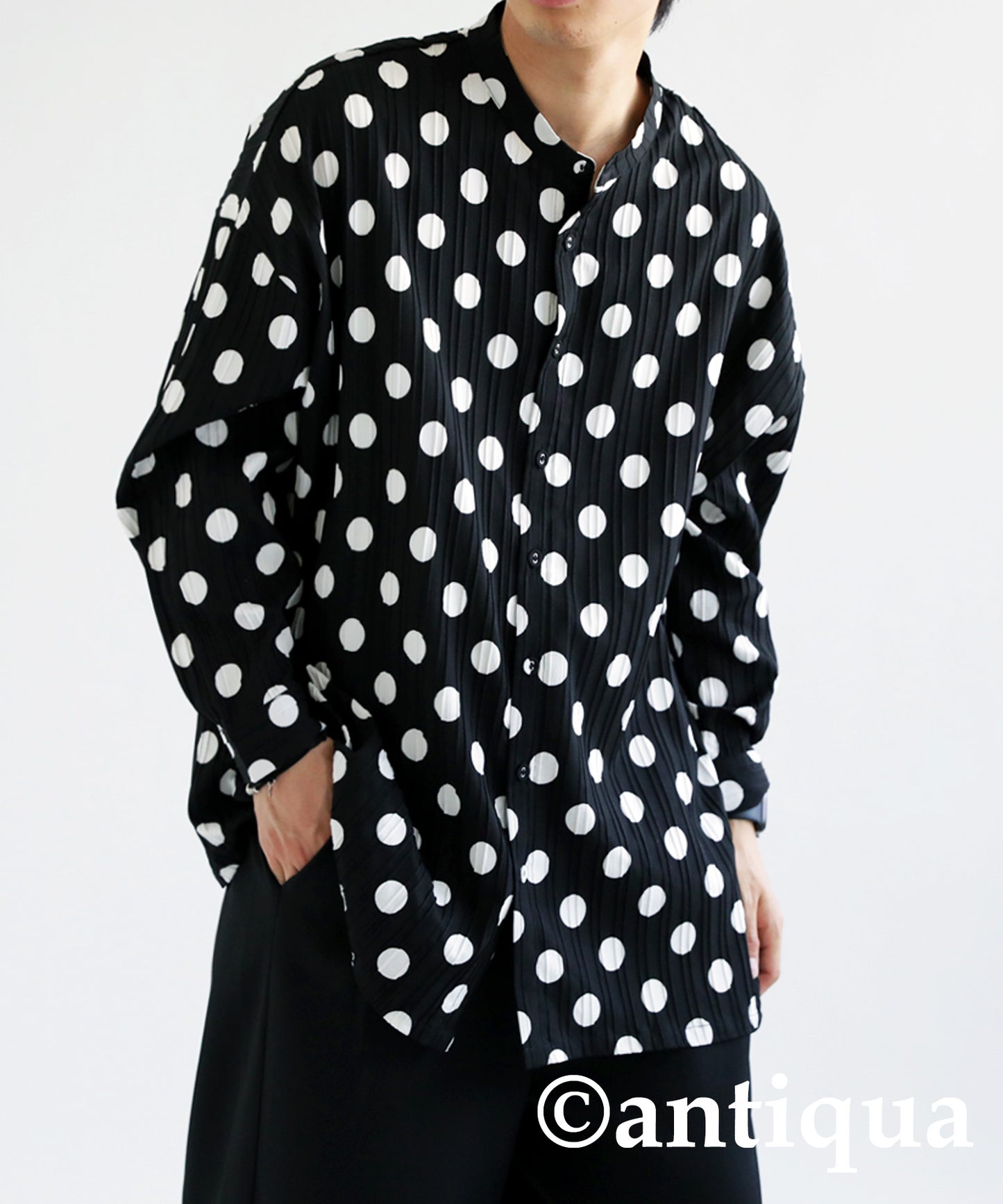 Dot pattern Men's Shirt Men's Tops Long-Sleeve