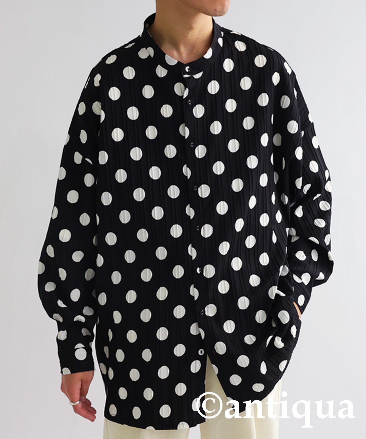 Dot pattern Men's Shirt Men's Tops Long-Sleeve