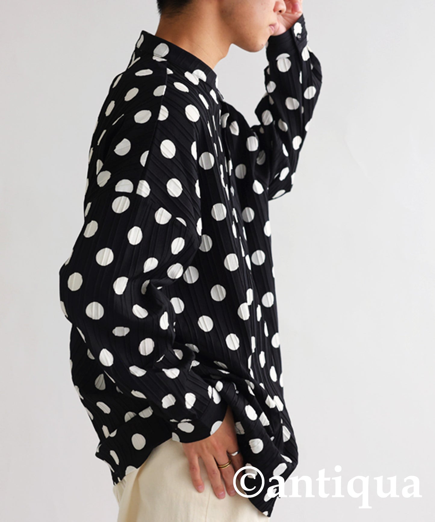 Dot pattern Men's Shirt Men's Tops Long-Sleeve