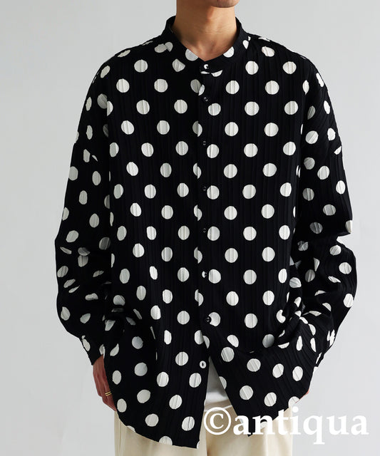 Dot pattern Men's Shirt Men's Tops Long-Sleeve