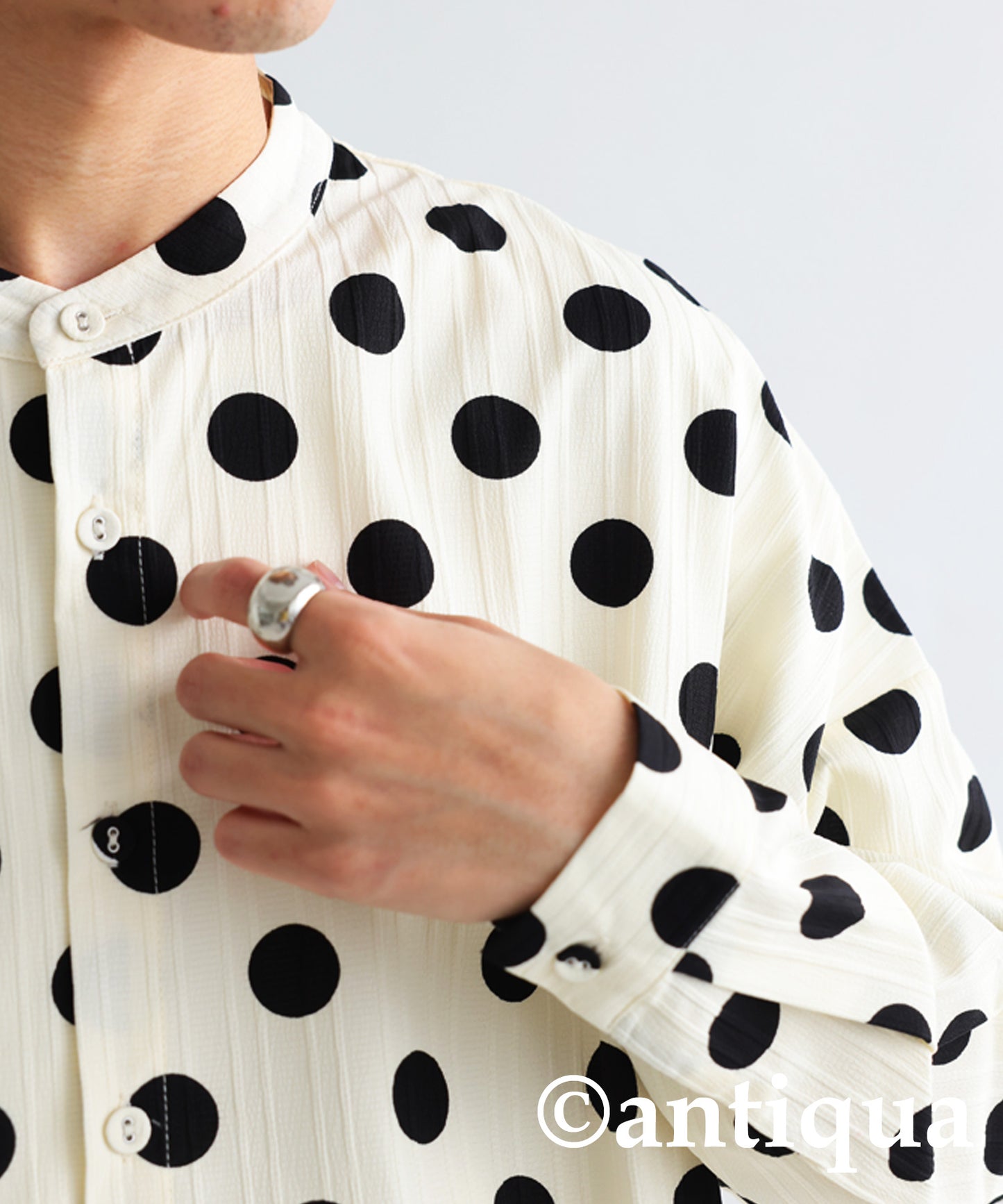 Dot pattern Men's Shirt Men's Tops Long-Sleeve