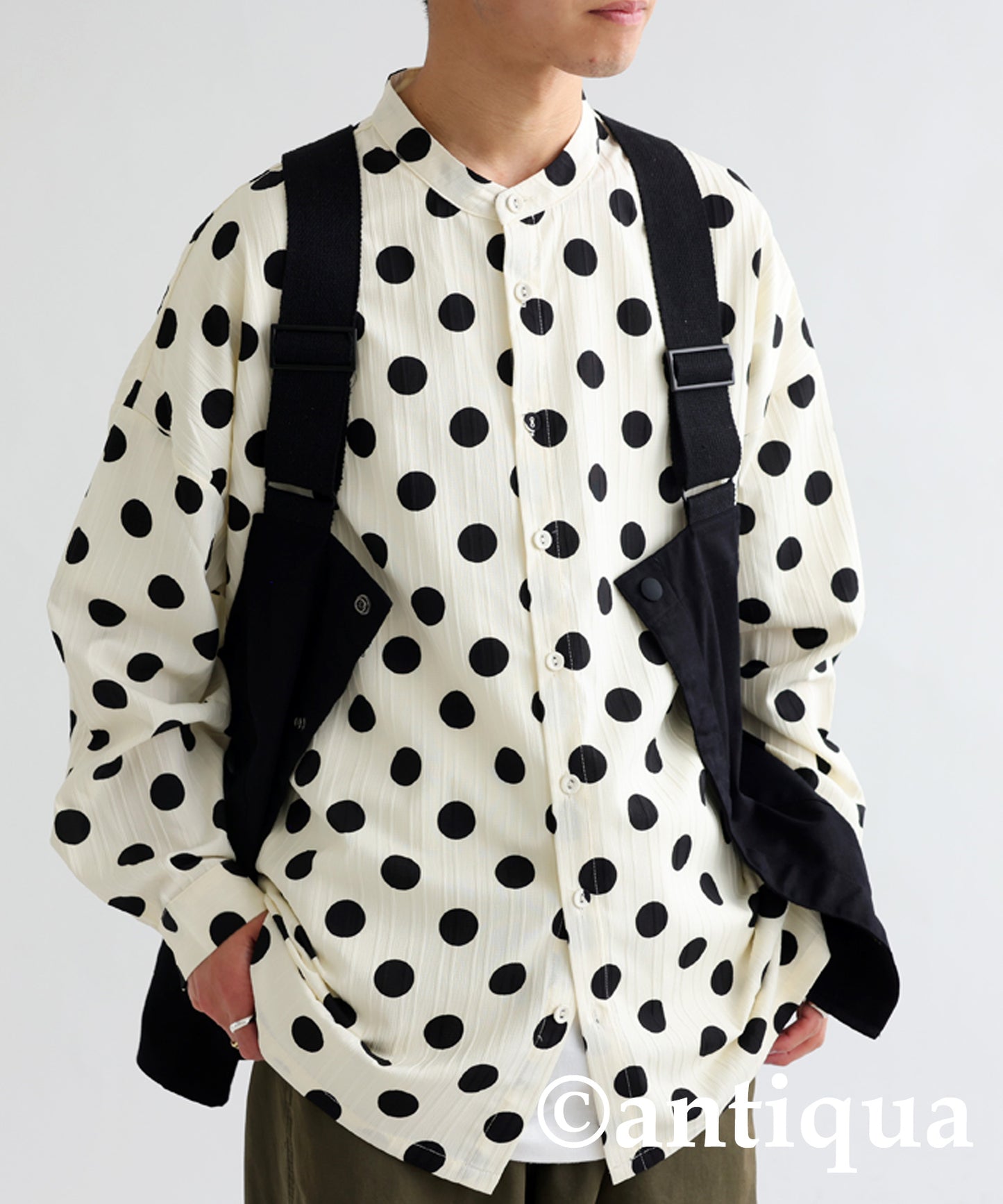 Dot pattern Men's Shirt Men's Tops Long-Sleeve