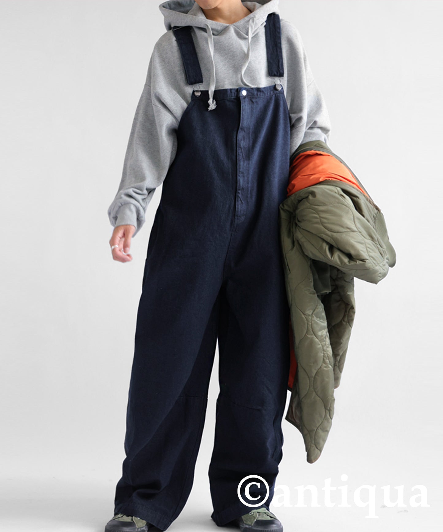 Balloon denim salopette Men's