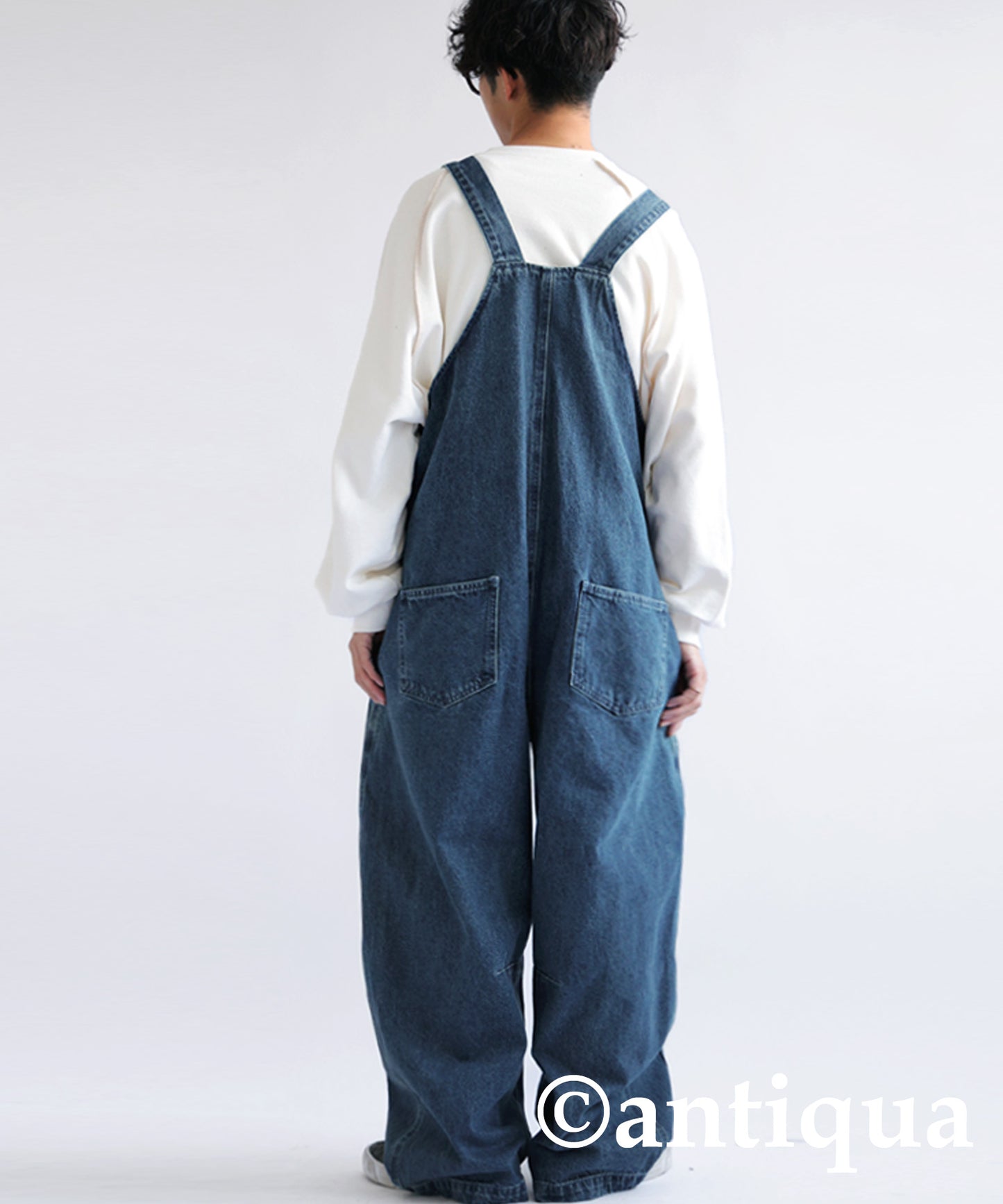 Balloon denim salopette Men's