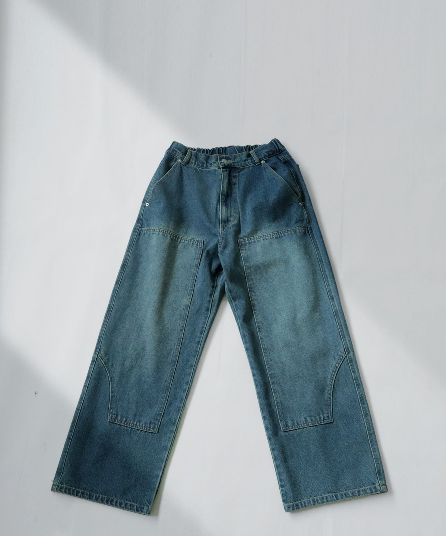 Double Knee Denim Pants Ladies