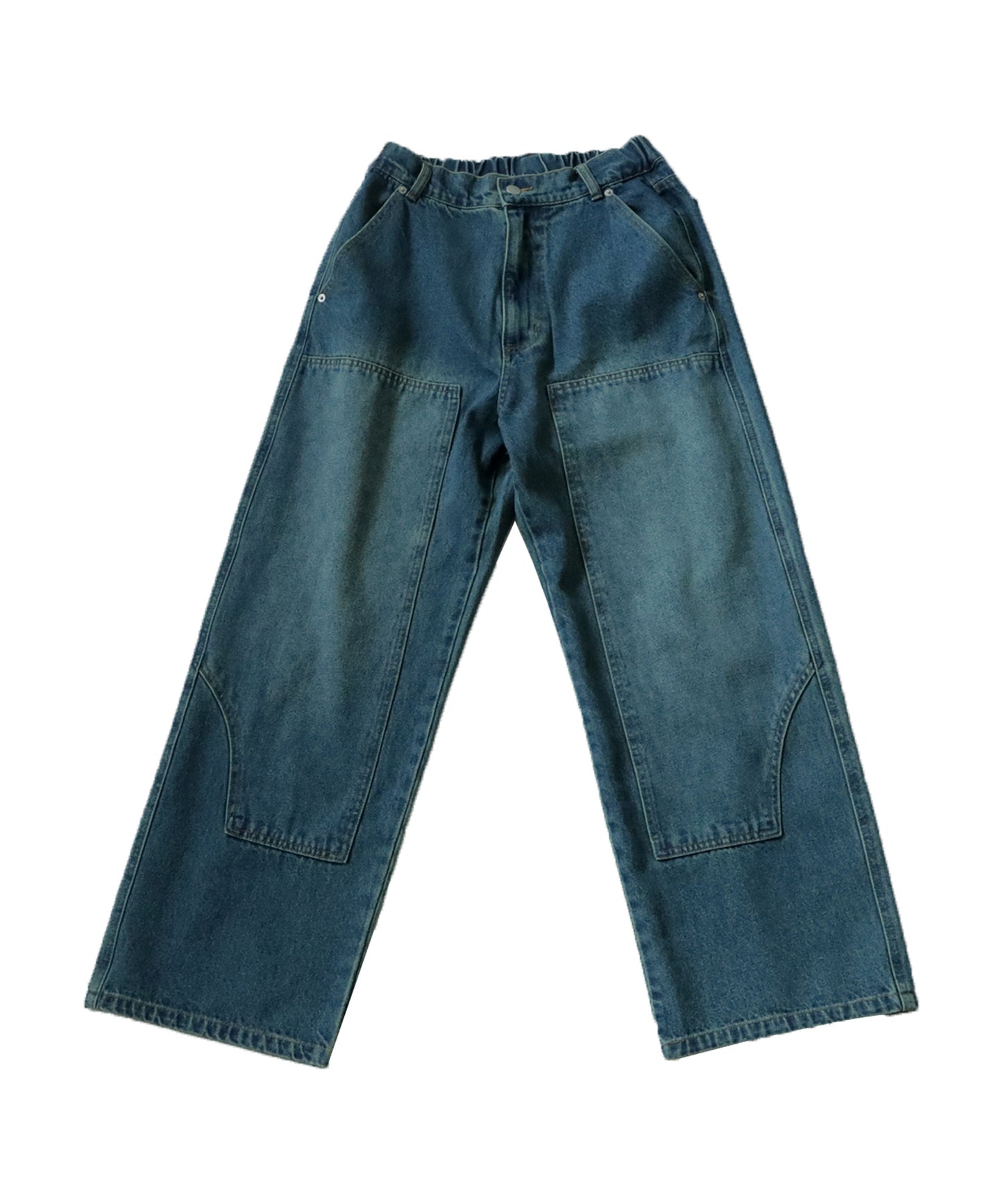 Double Knee Denim Pants Ladies