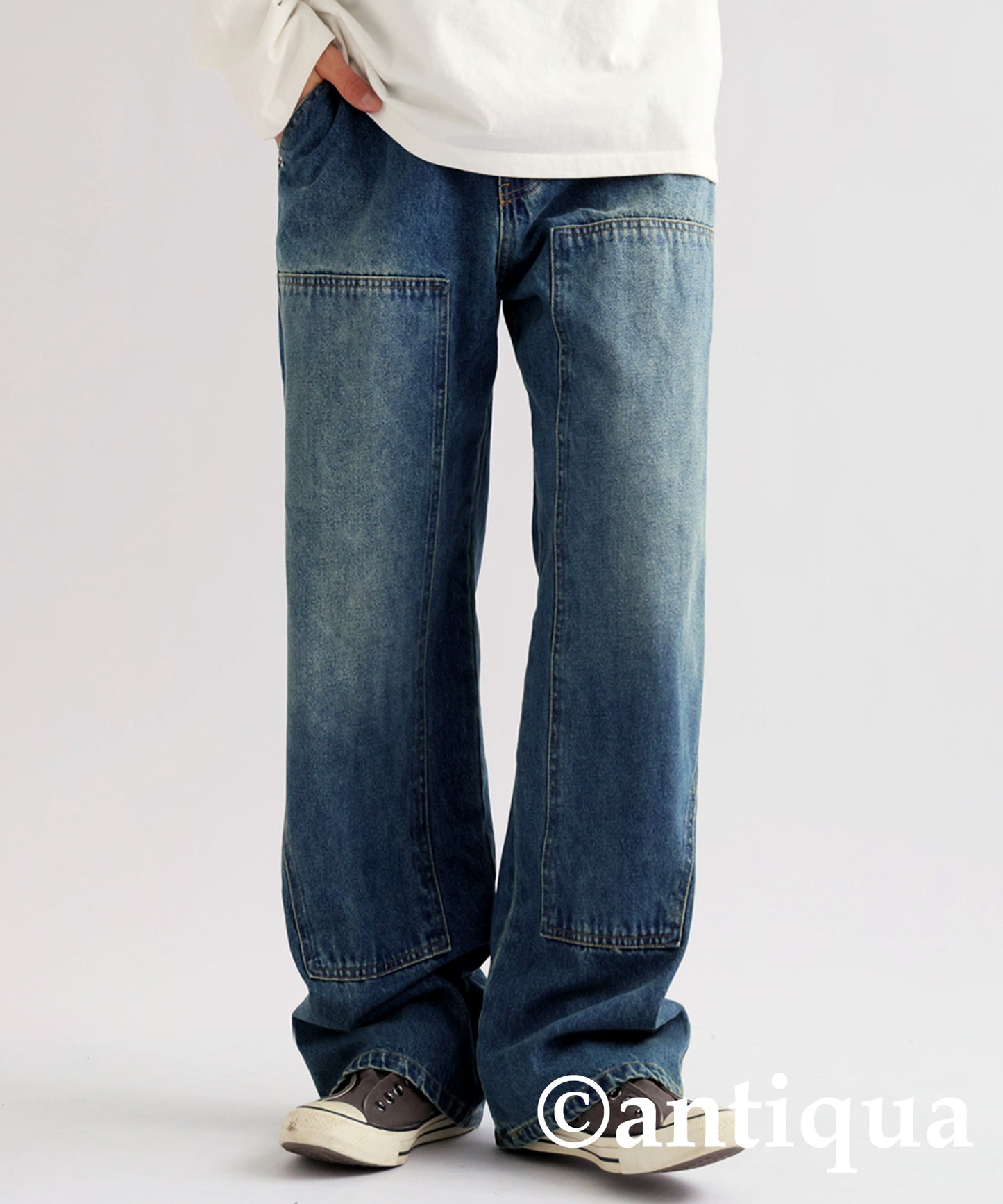 Double Knee Denim Pants Men's