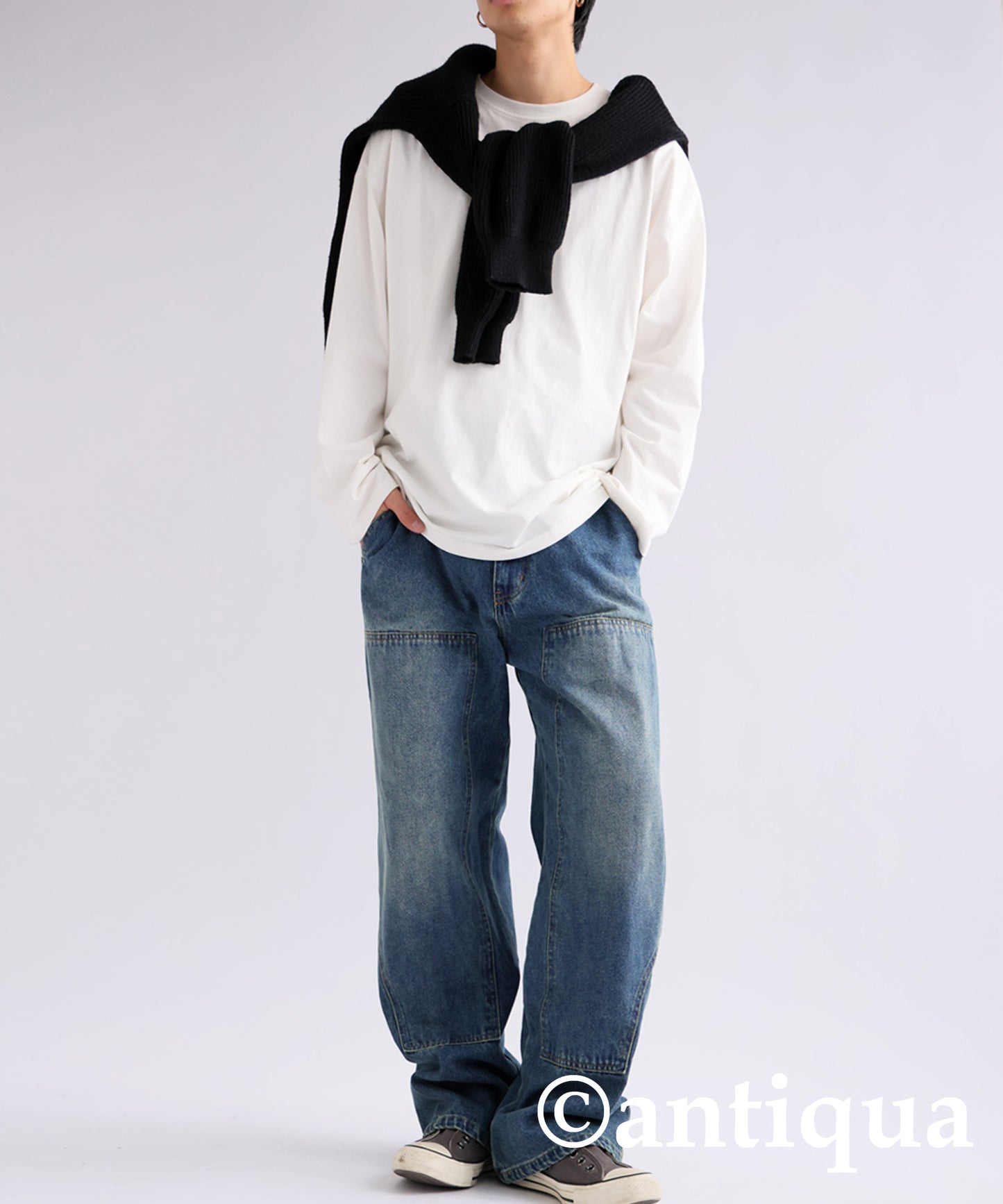 Double Knee Denim Pants Men's