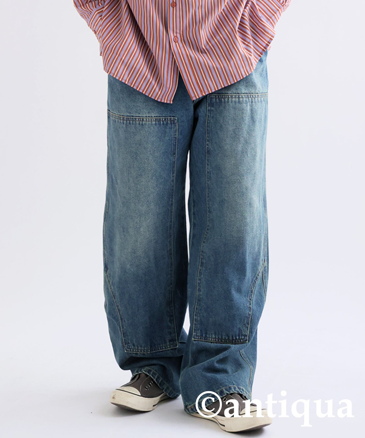 Double Knee Denim Pants Men's