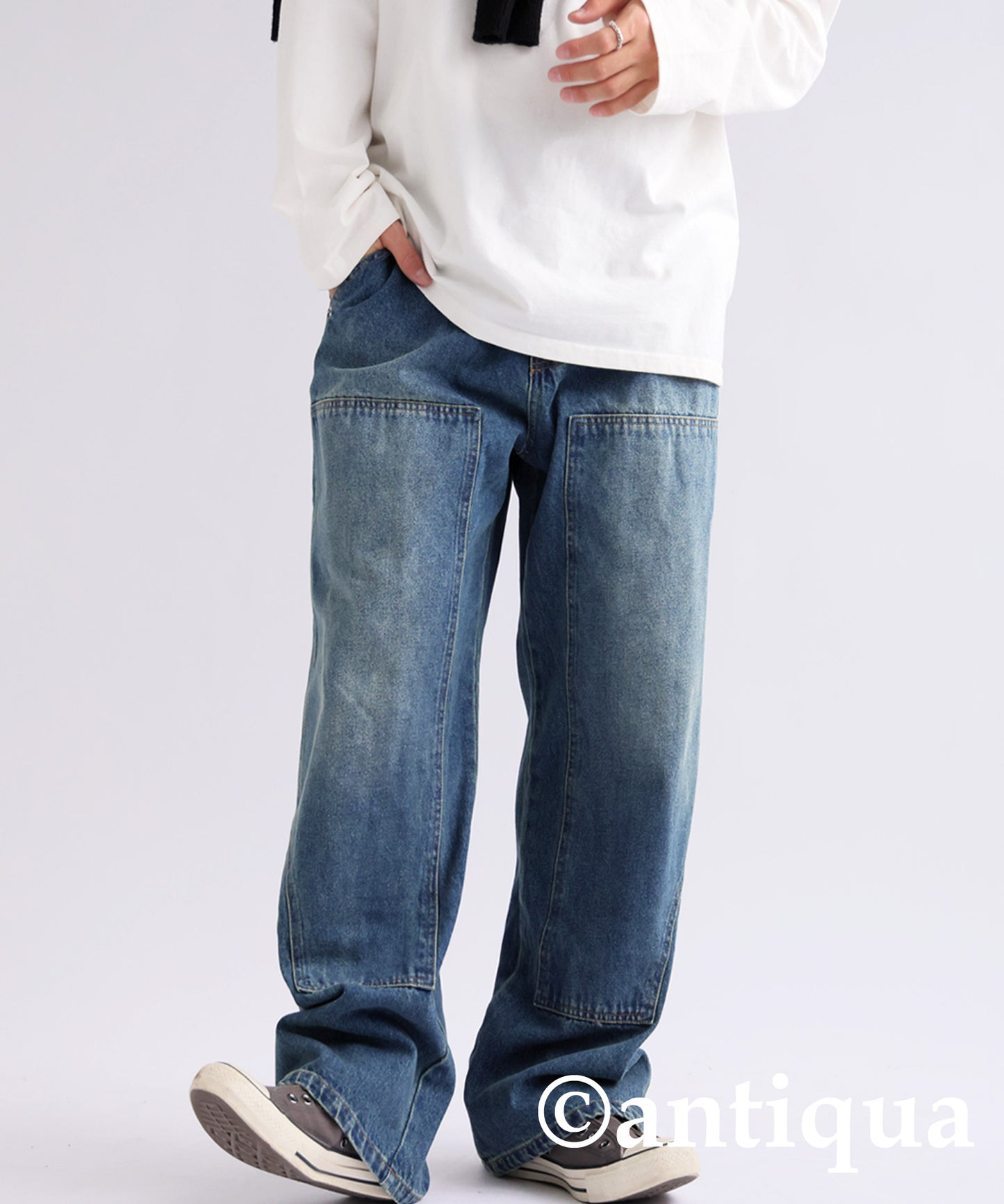 Double Knee Denim Pants Men's