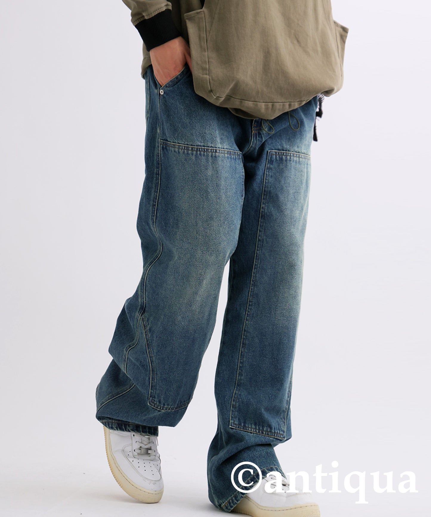 Double Knee Denim Pants Men's