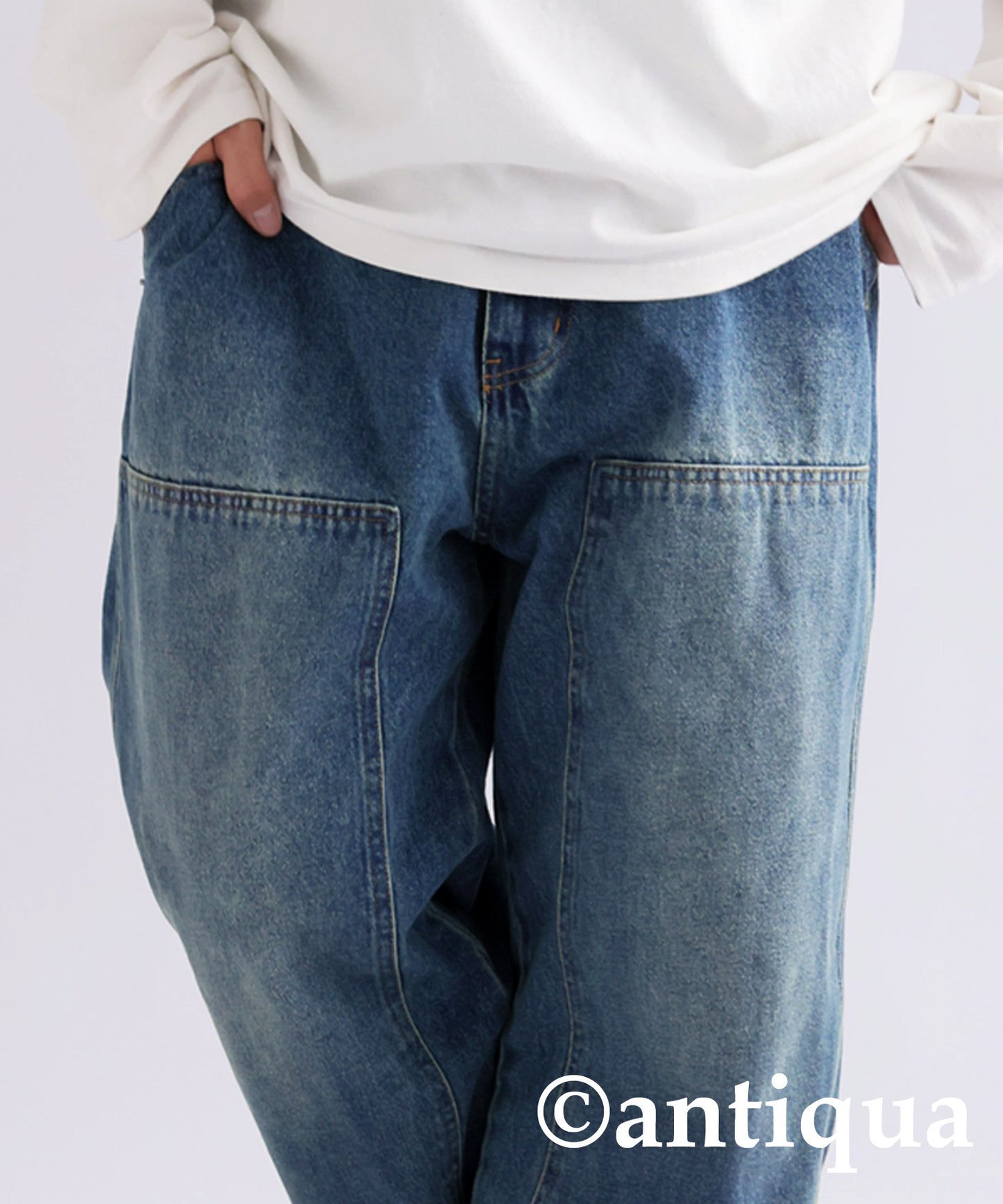 Double Knee Denim Pants Men's