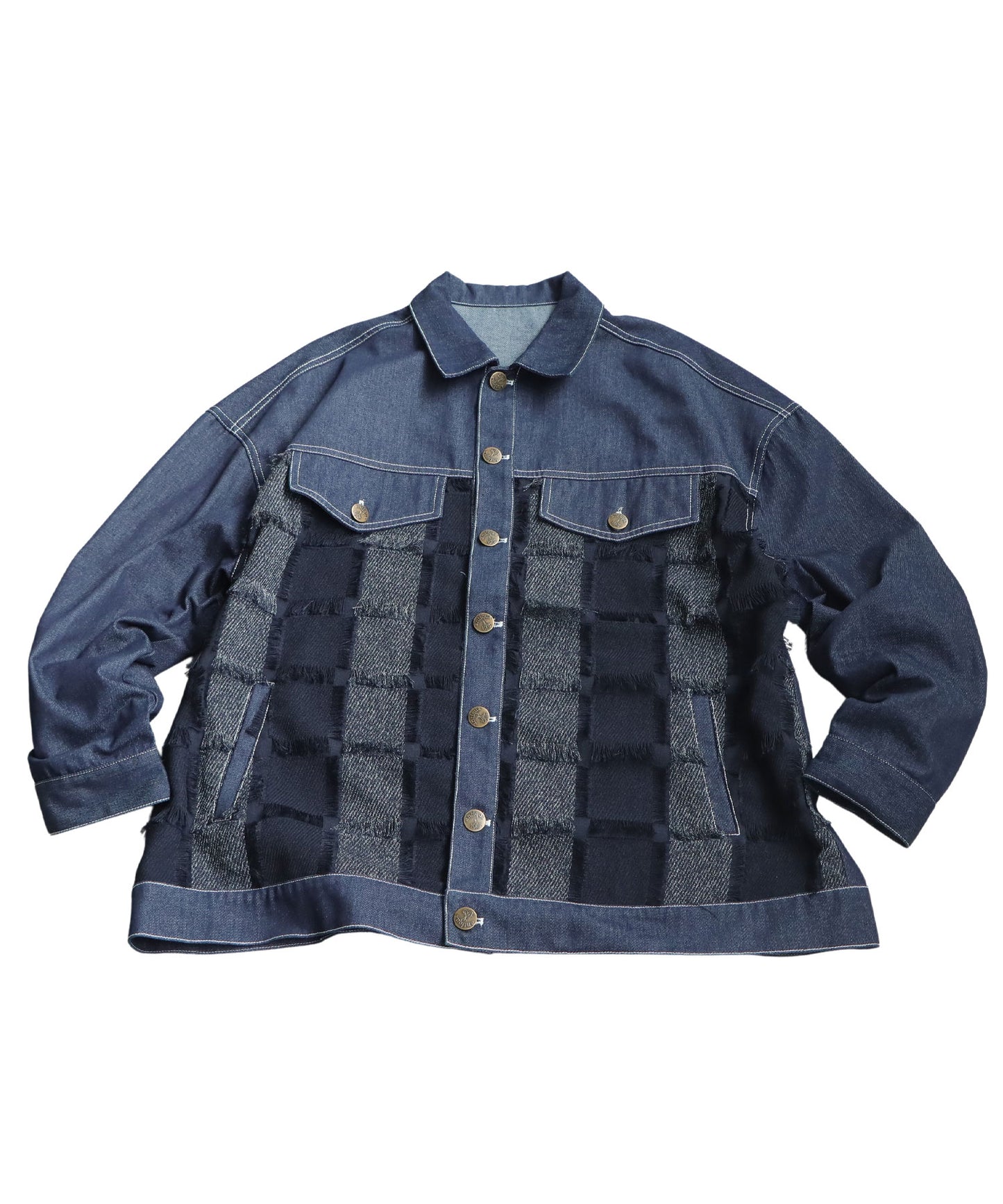 Fringe Denim Jacket Men's