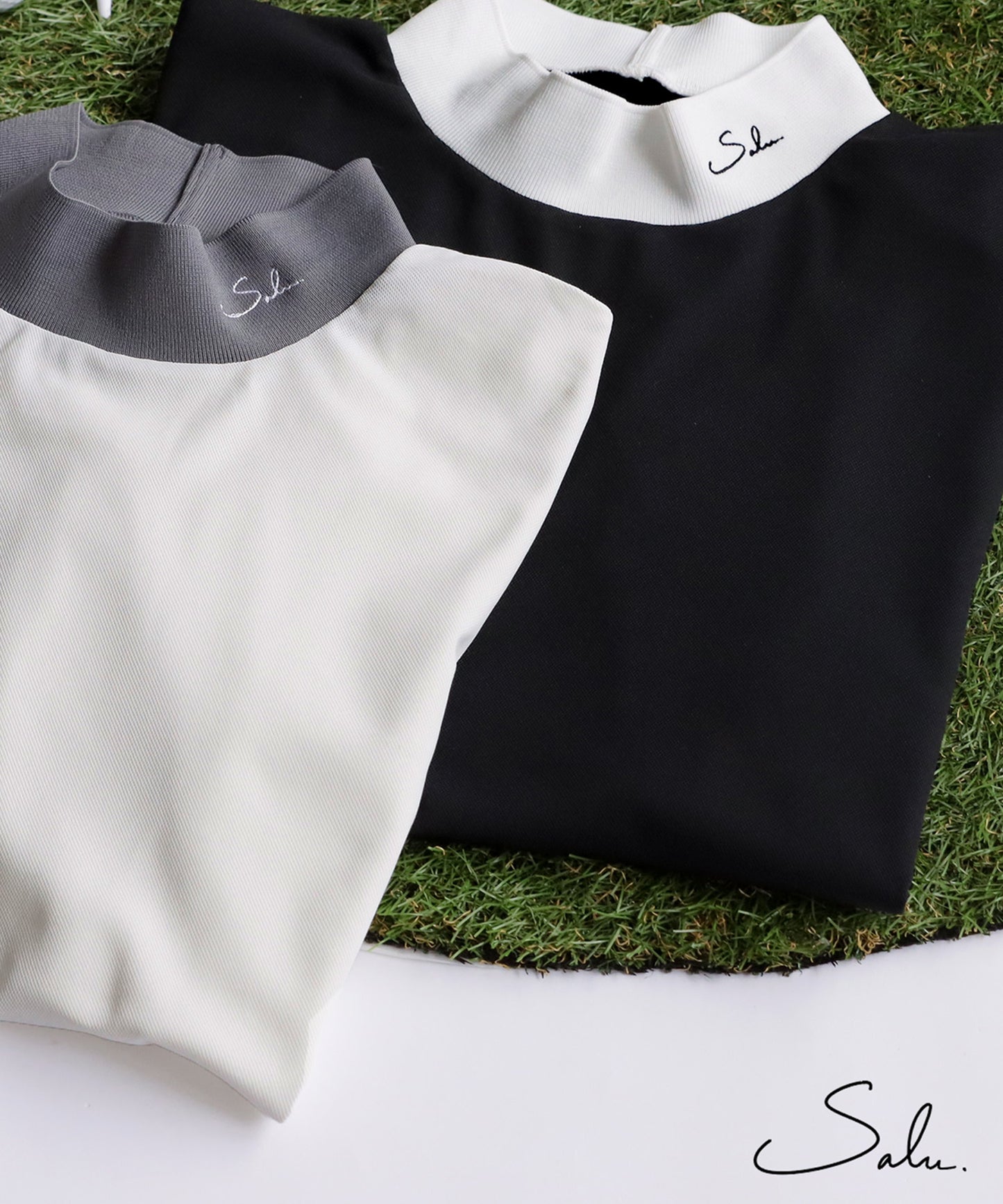 Mixed Material High Neck Top Men's