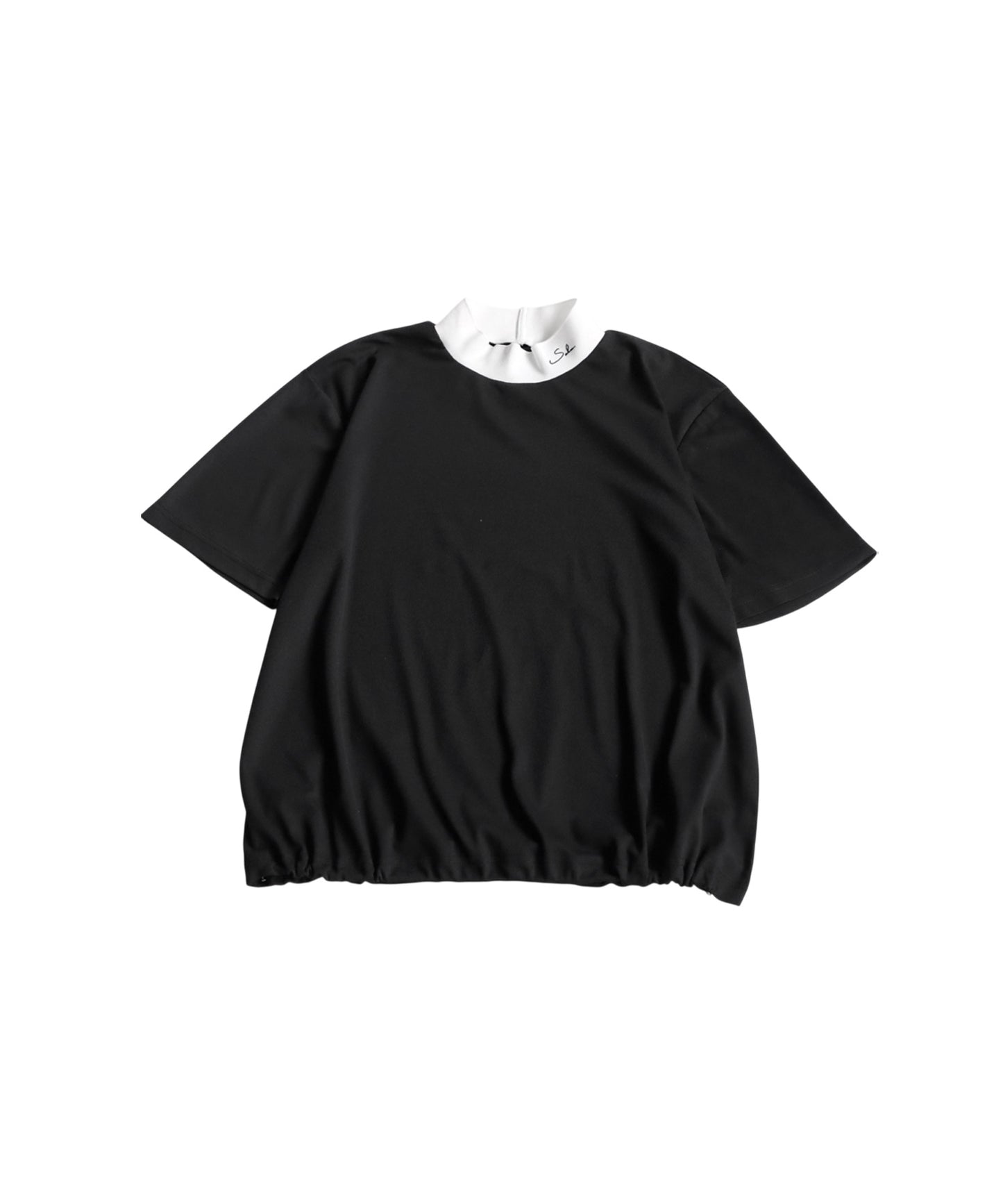 Mixed Material High Neck Top Men's
