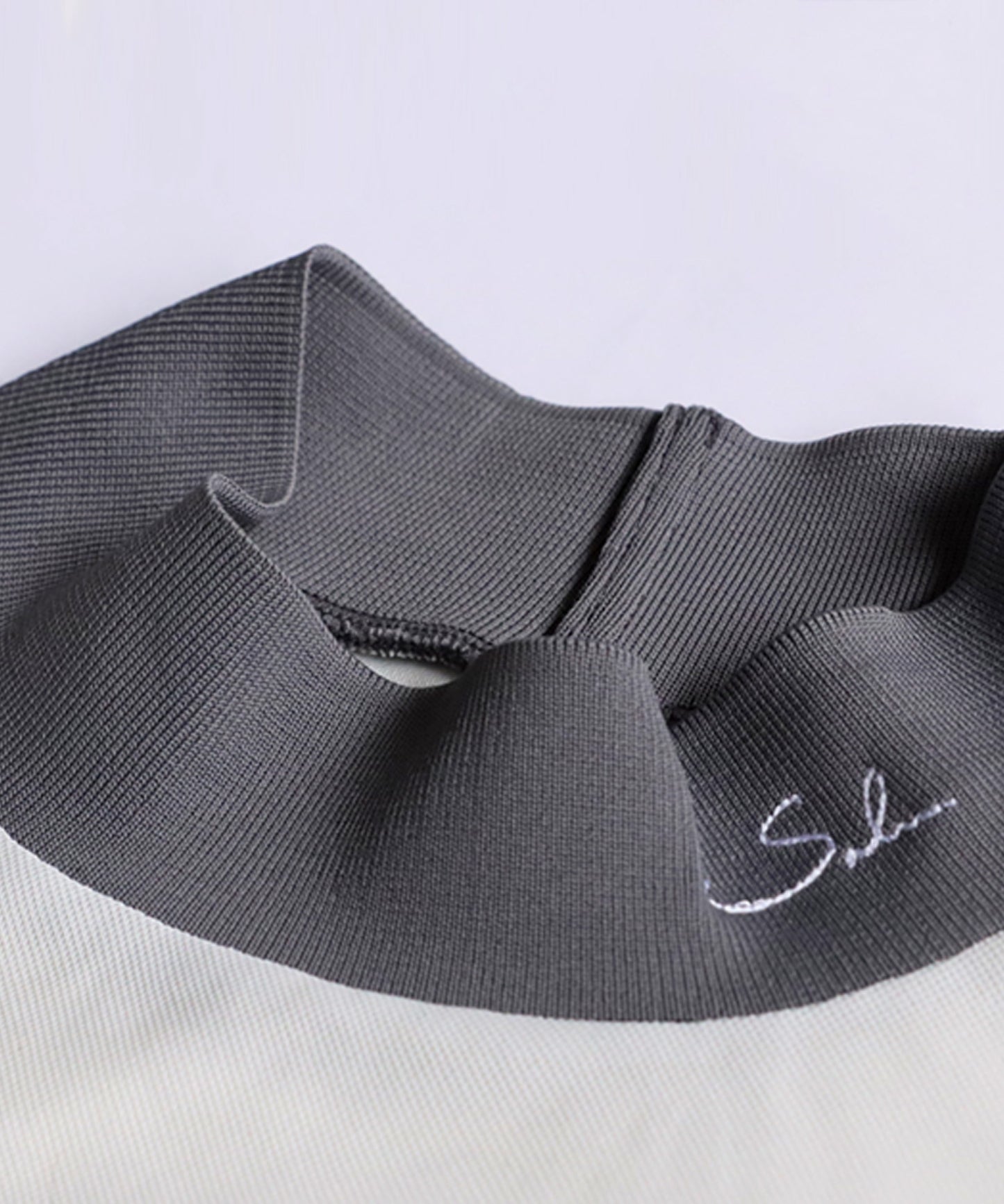 Mixed Material High Neck Top Men's