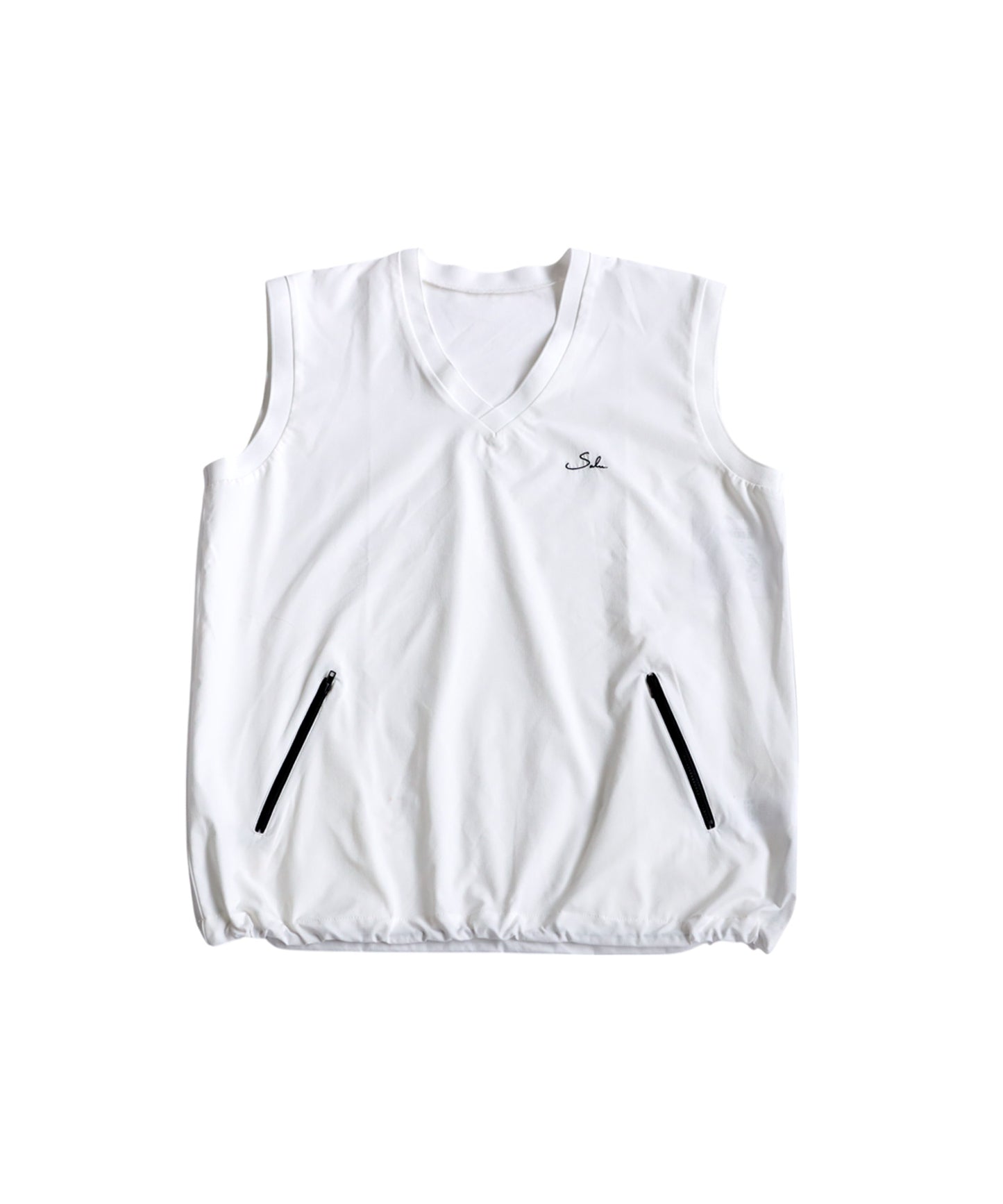 Salu. Men's Logo Embroidered V-Neck Vest