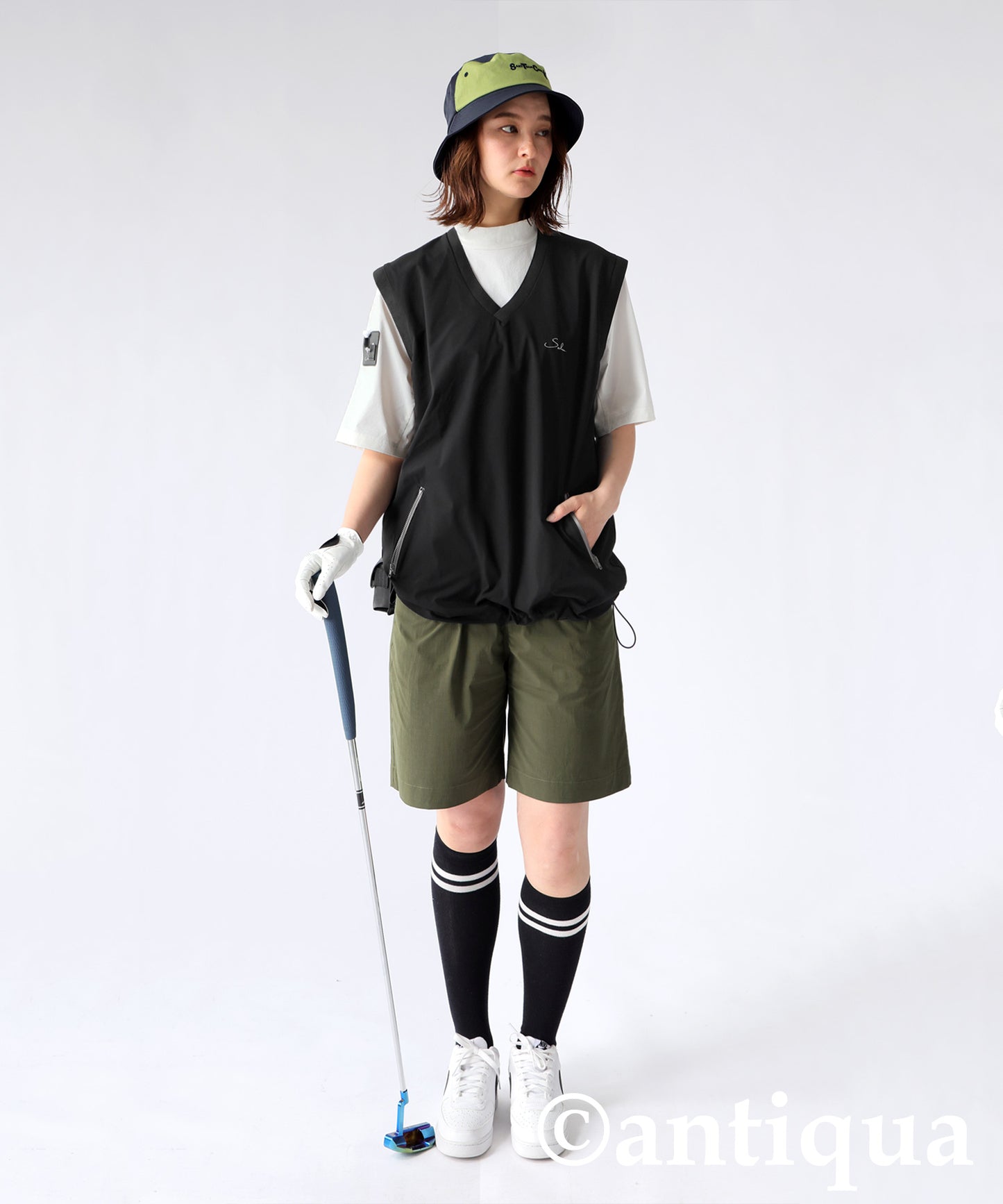 Salu. Ladies Logo Embroidered V-Neck Vest