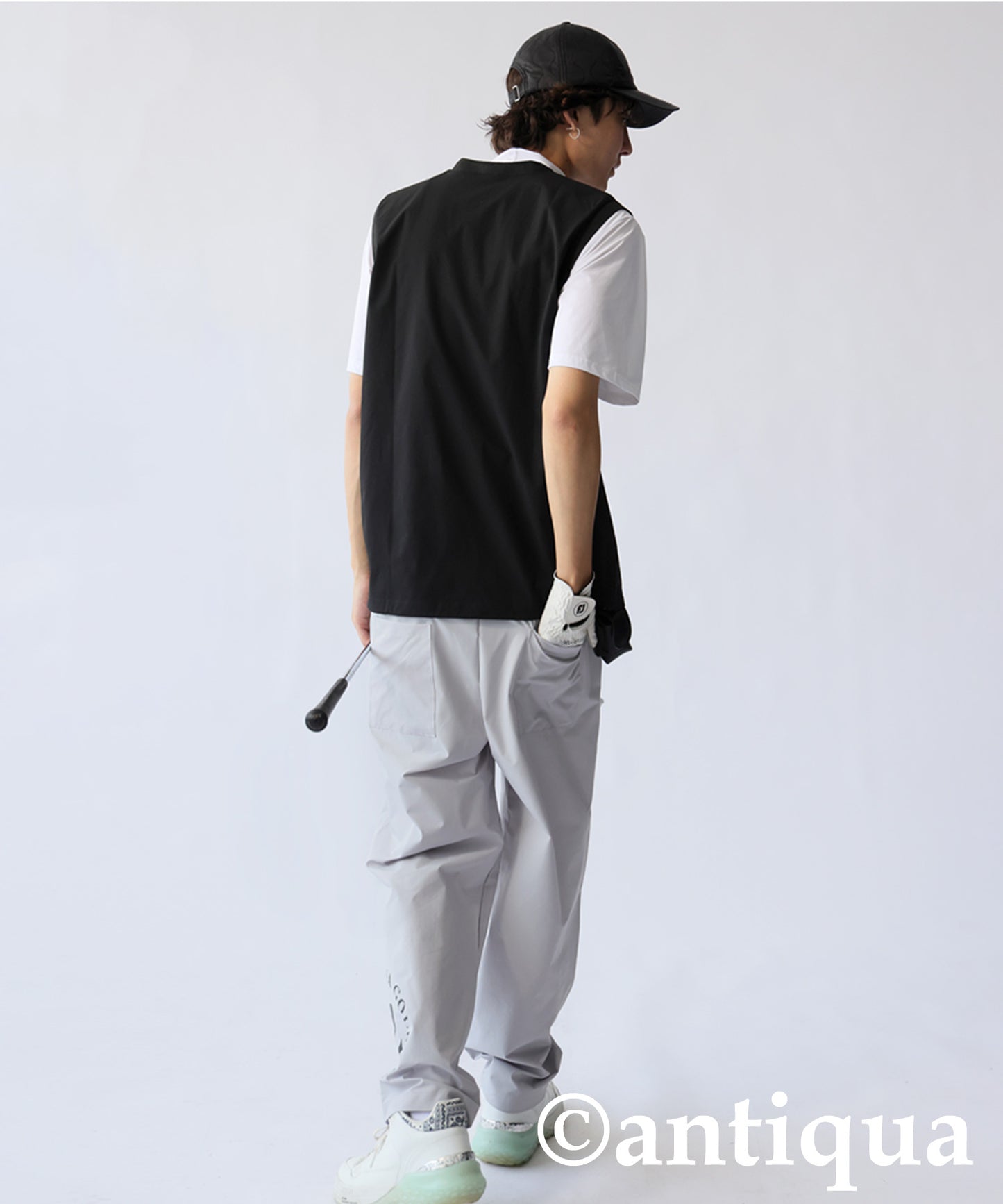 Salu. Men's Logo Embroidered V-Neck Vest