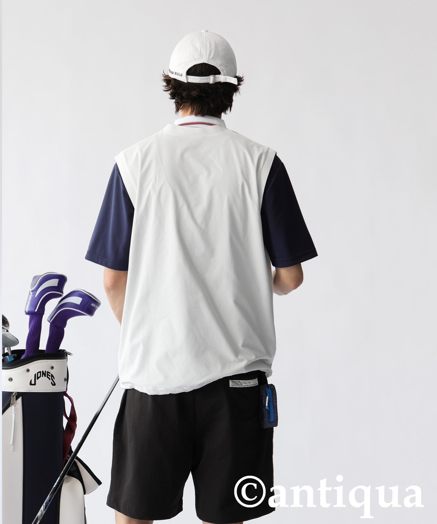 Salu. Men's Logo Embroidered V-Neck Vest