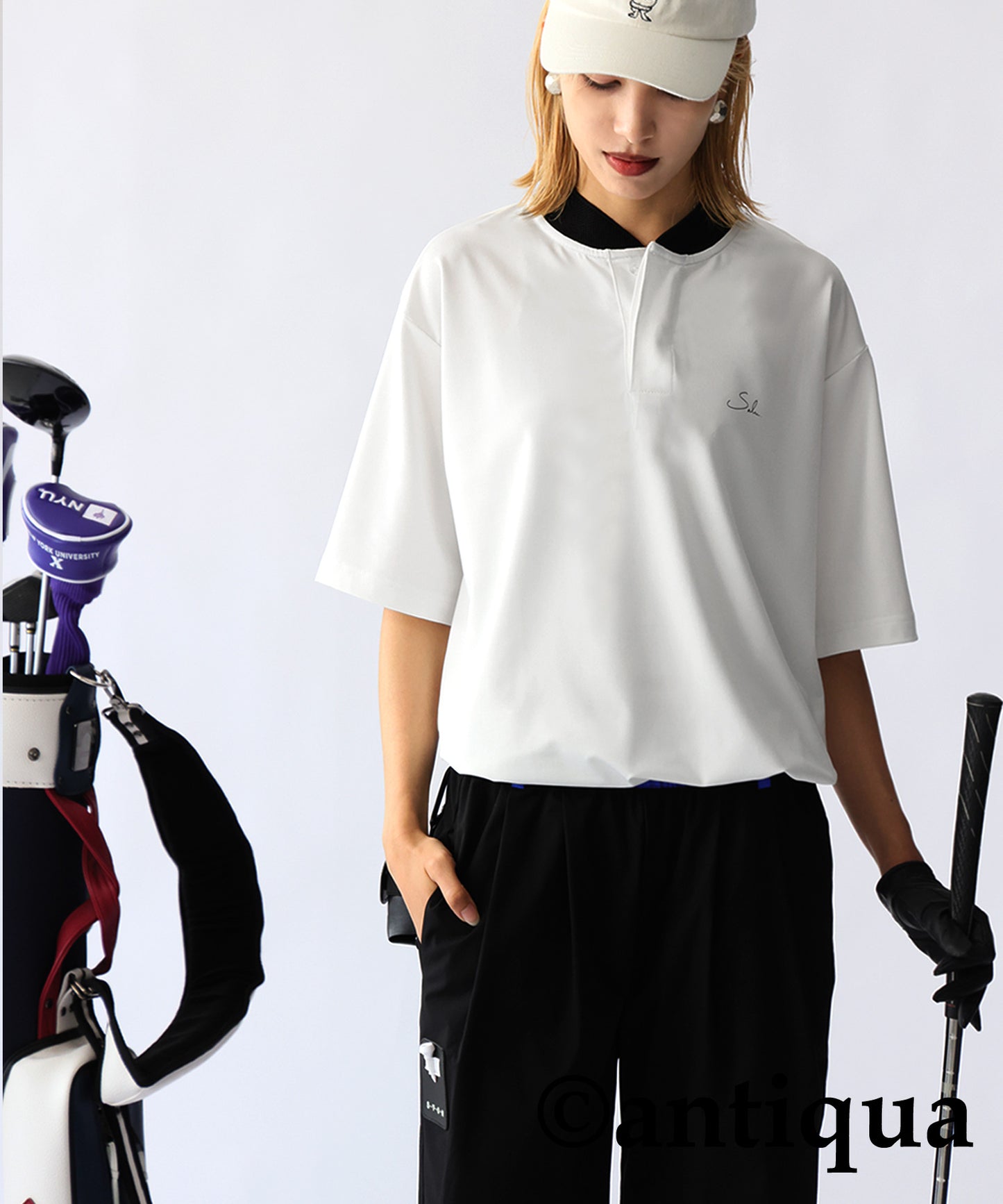 ANTIQUA GOLF×STCH Color-Matched Tops Ladies