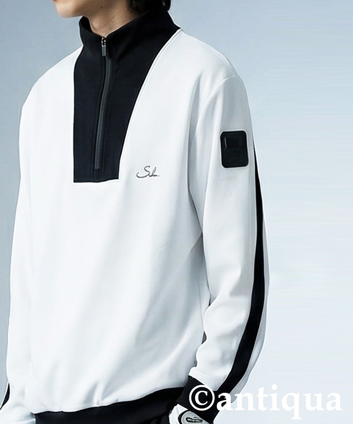 ANTIQUA GOLF×STCH Half-Zip High-Neck Top Men's