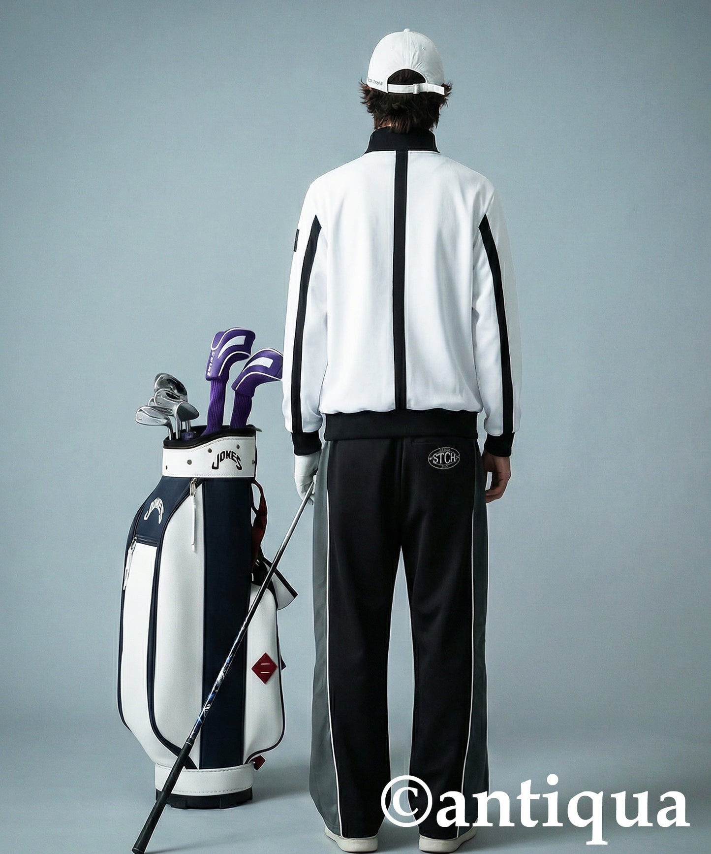 ANTIQUA GOLF×STCH Half-Zip High-Neck Top Men's