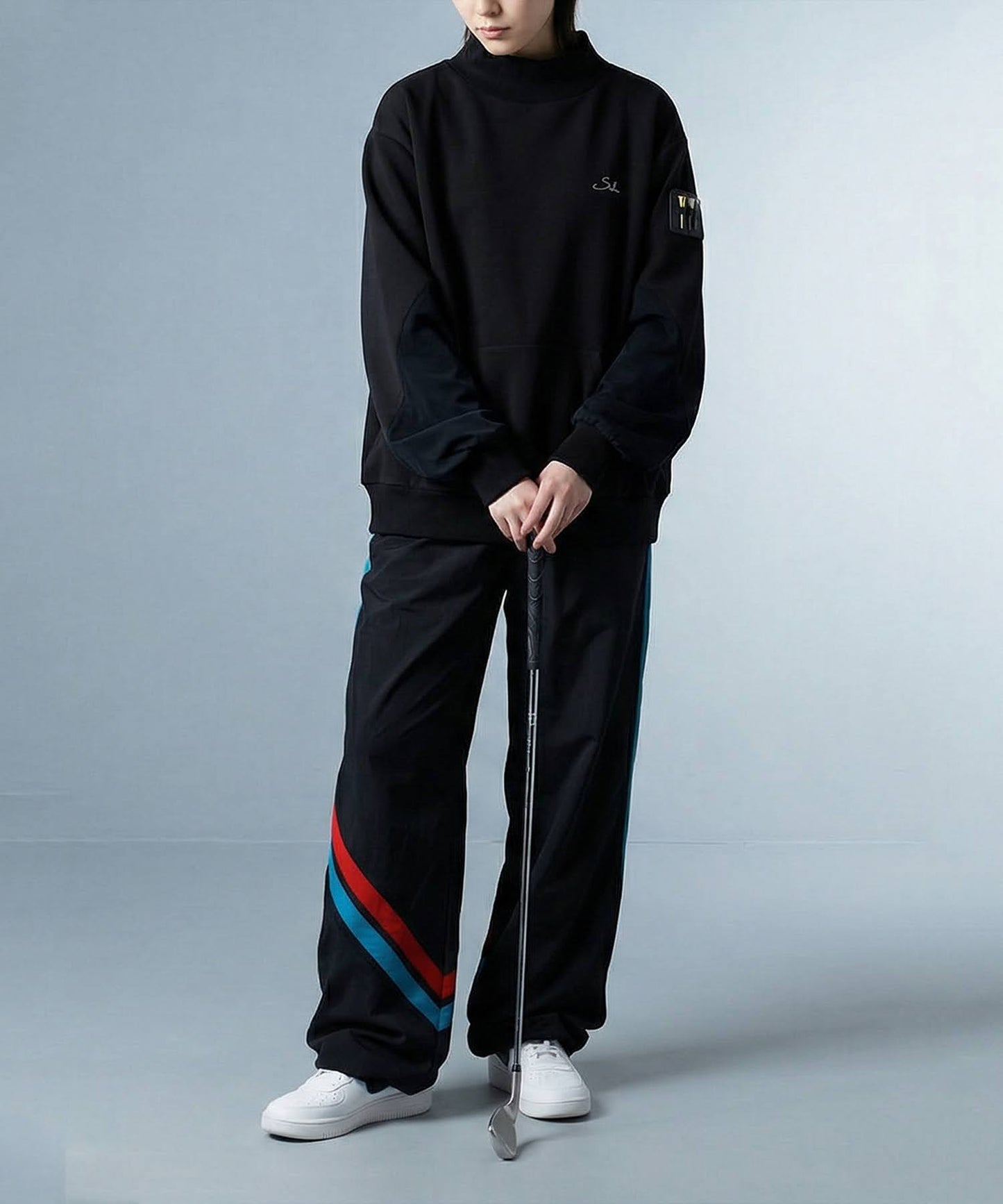 Salu Mock Neck Ponte Sweatshirt Ladies