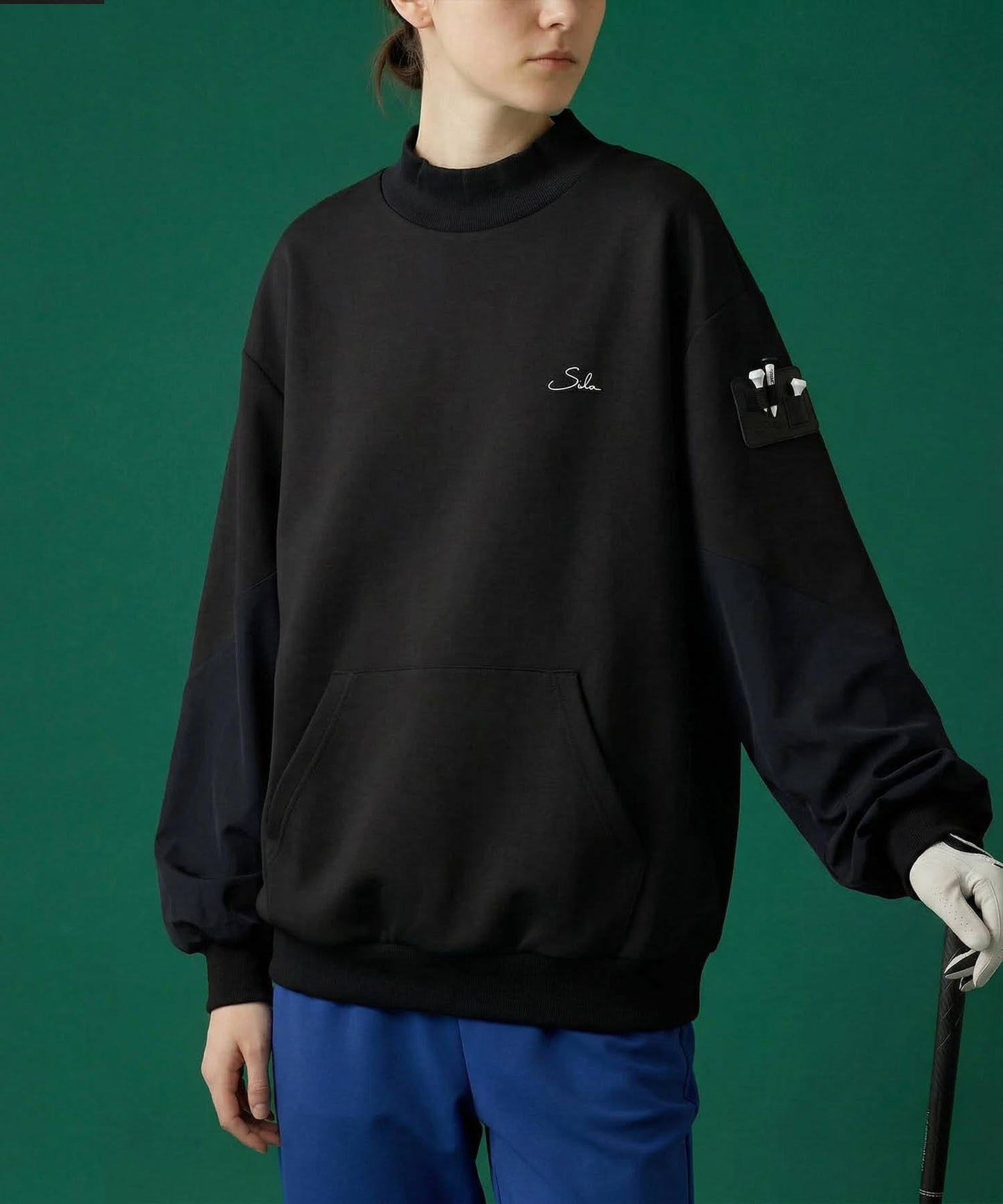 Salu Mock Neck Ponte Sweatshirt Ladies