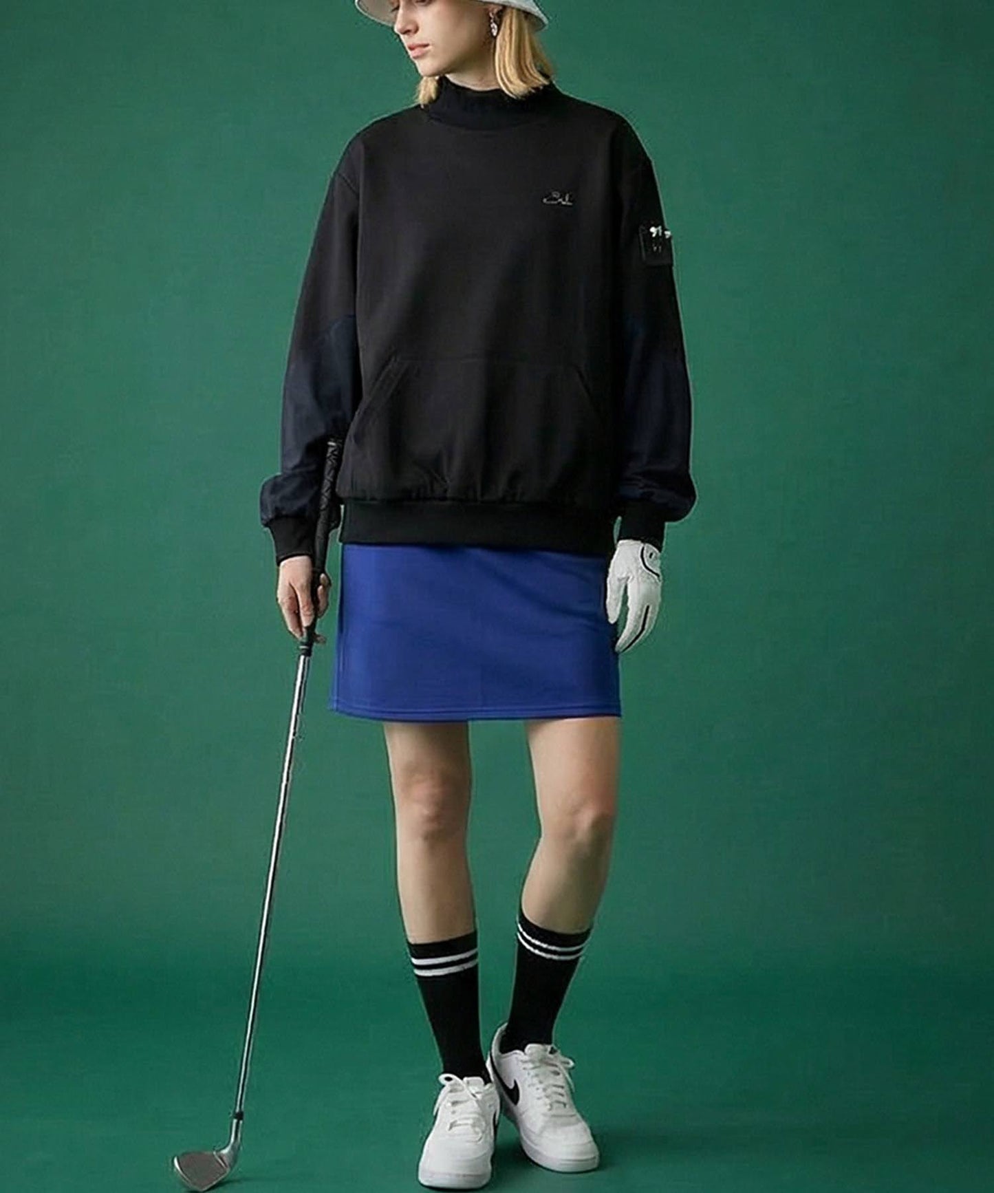 Salu Mock Neck Ponte Sweatshirt Ladies