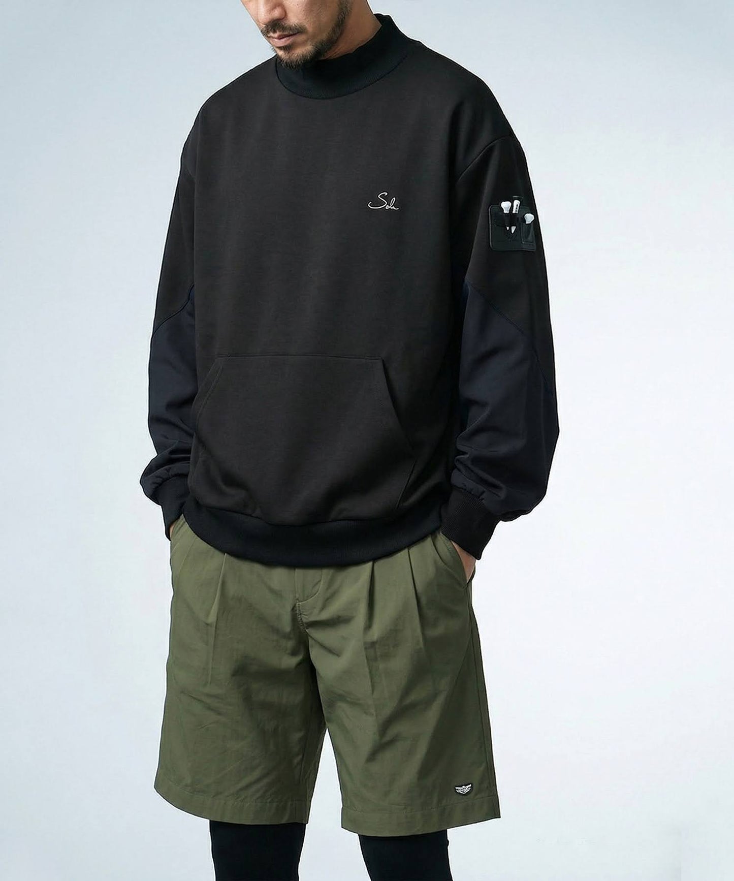 Salu Mock Neck Ponte Sweatshirt Men's