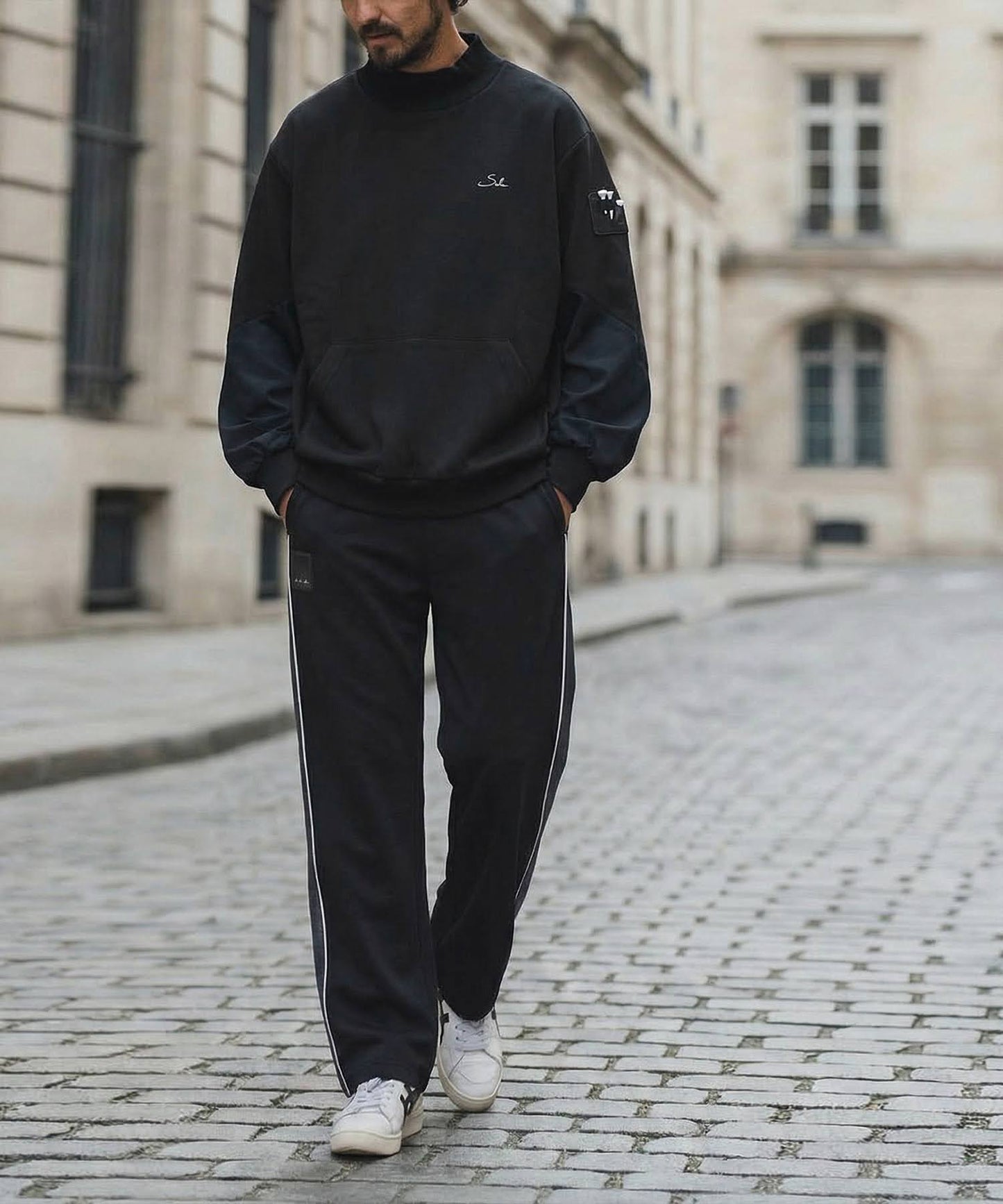 Salu Mock Neck Ponte Sweatshirt Men's