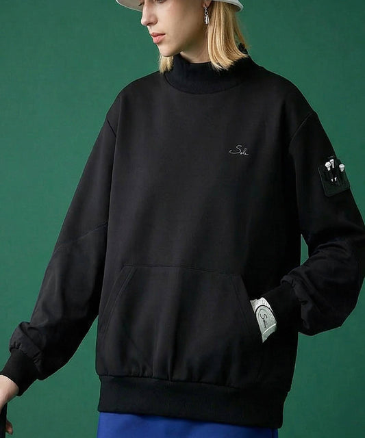 Salu Mock Neck Ponte Sweatshirt Ladies