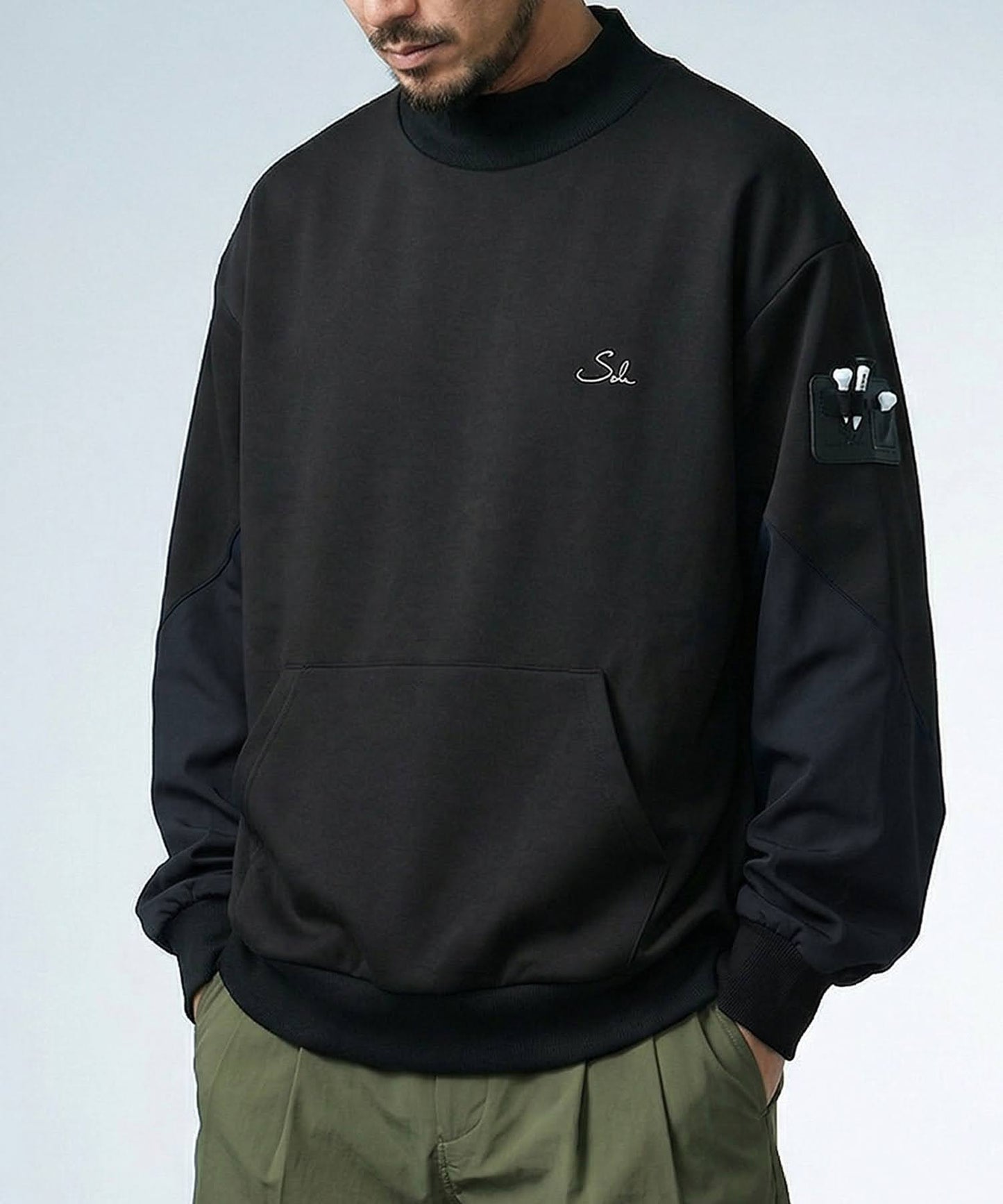 Salu Mock Neck Ponte Sweatshirt Men's