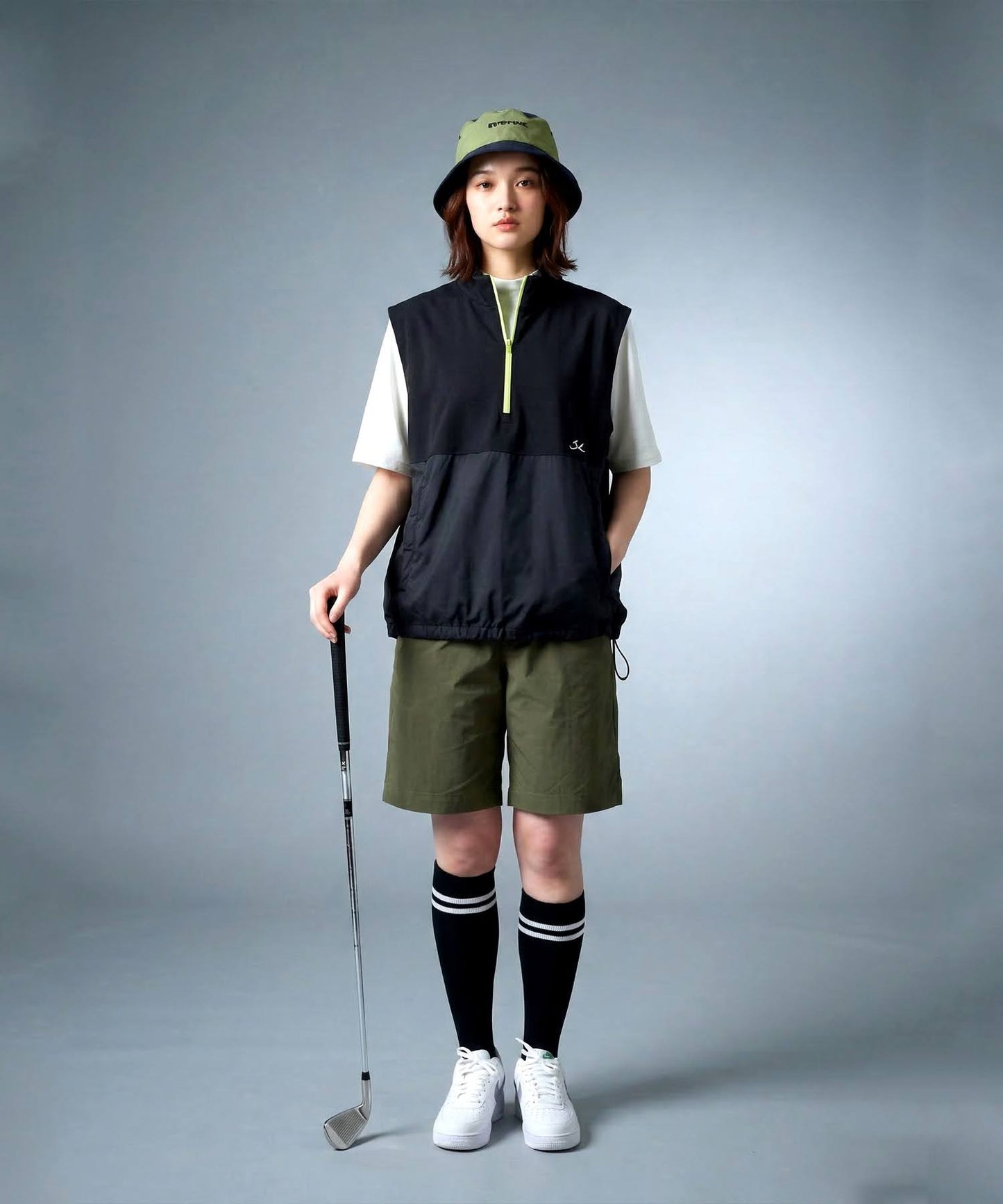 Half-Zip Color-Block Vest Ladies
