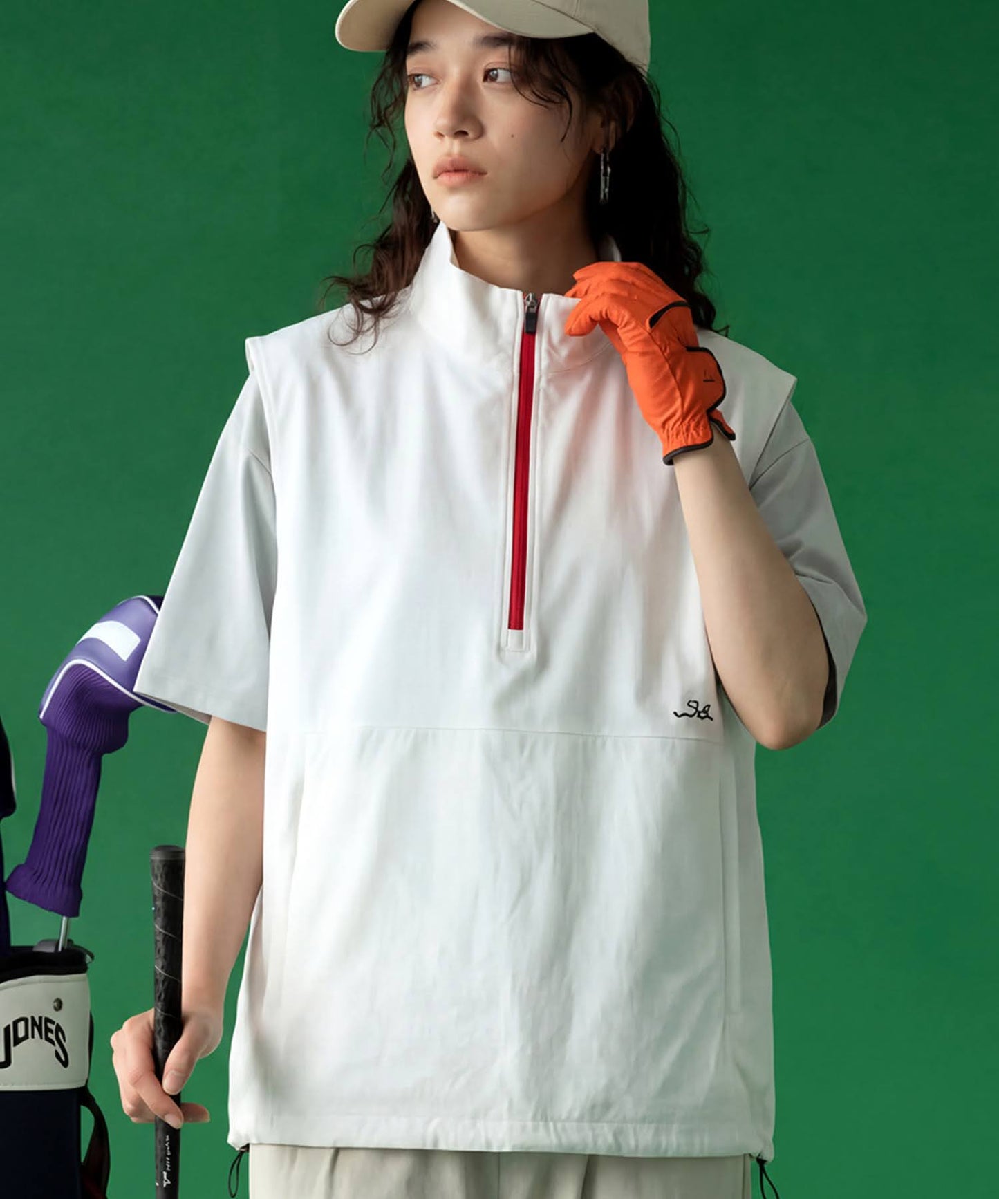 Half-Zip Color-Block Vest Ladies