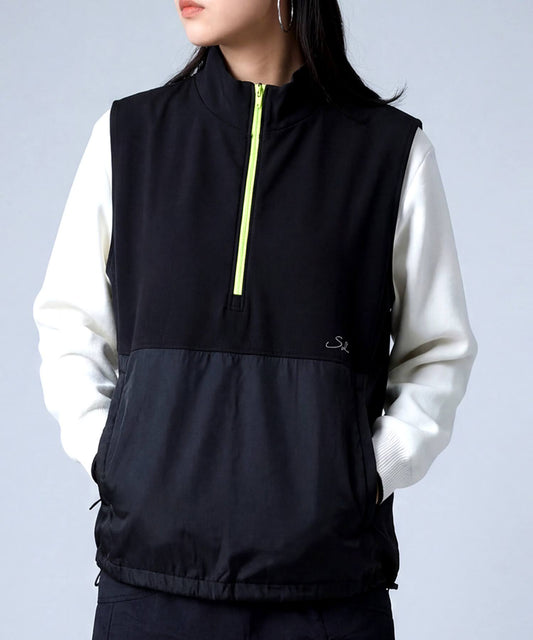 Half-Zip Color-Block Vest Ladies