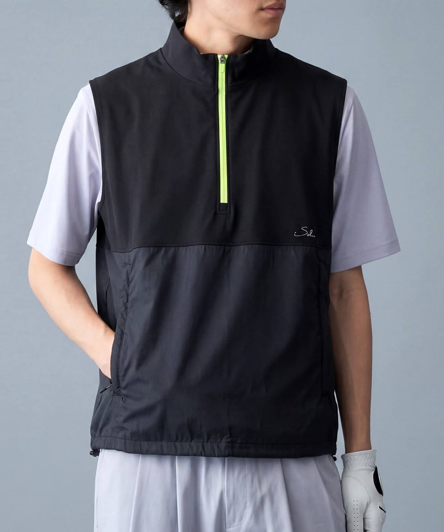 Half-Zip Color-Block Vest Men’s