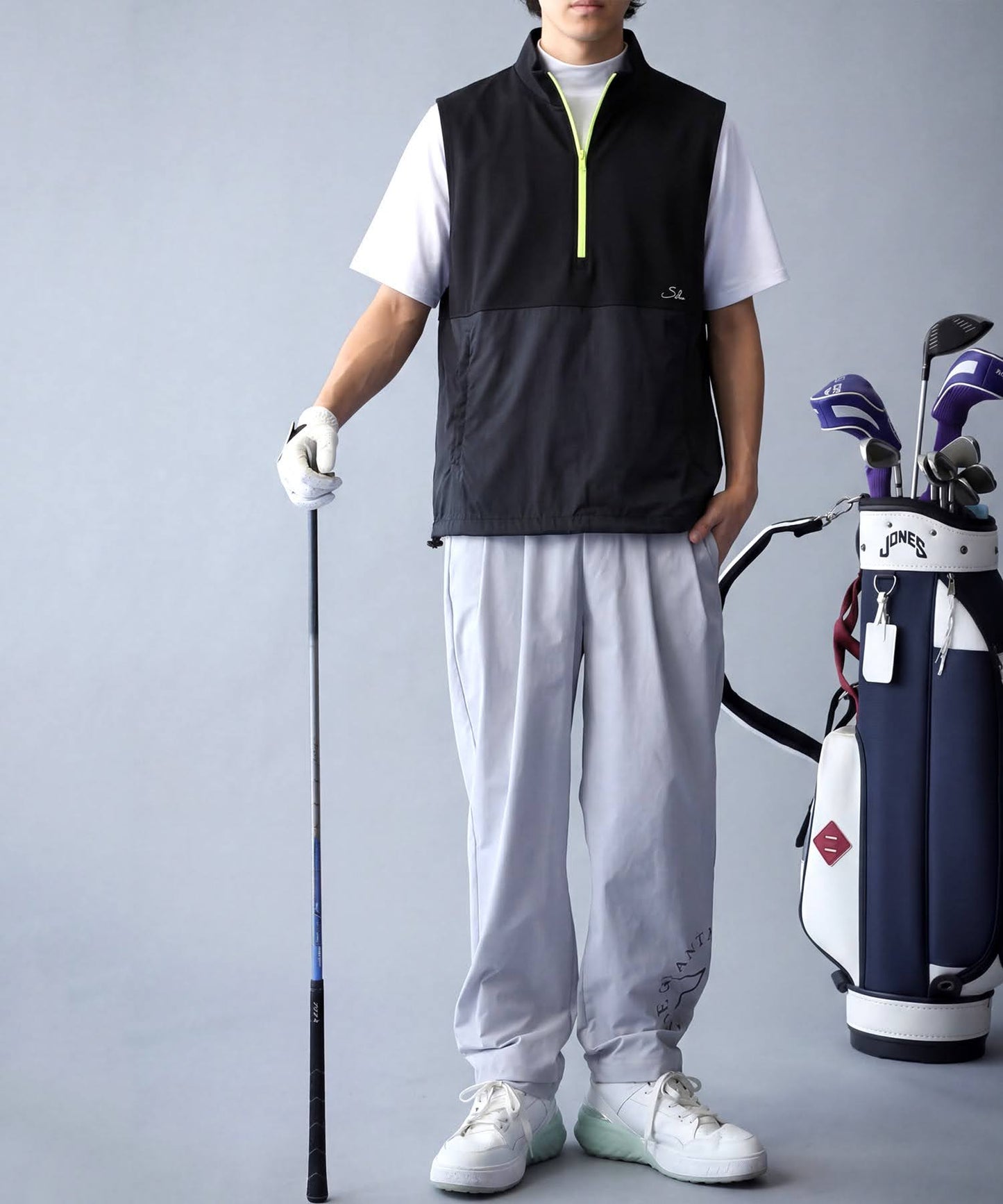 Half-Zip Color-Block Vest Men’s