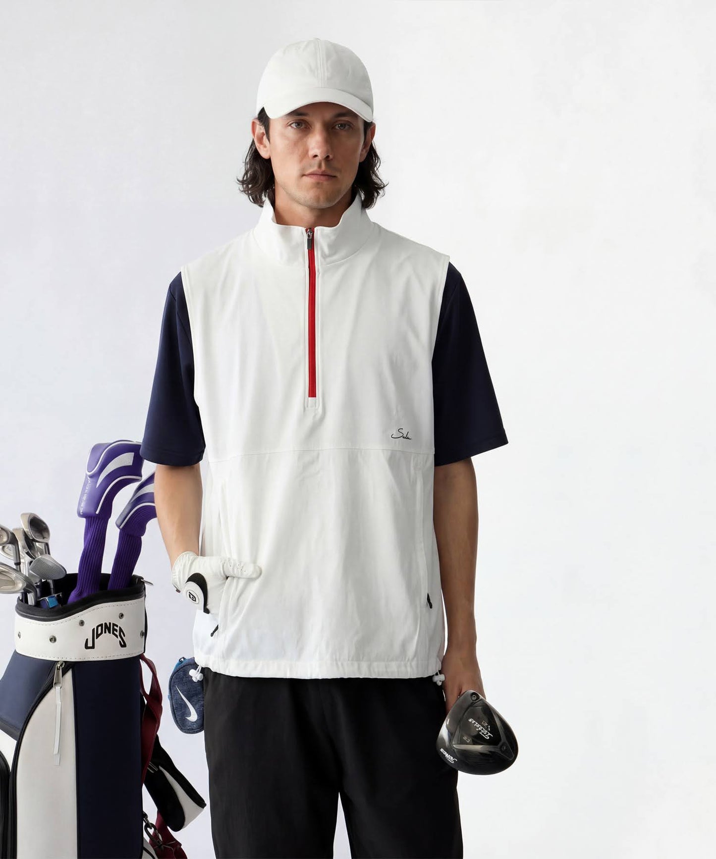 Half-Zip Color-Block Vest Men’s