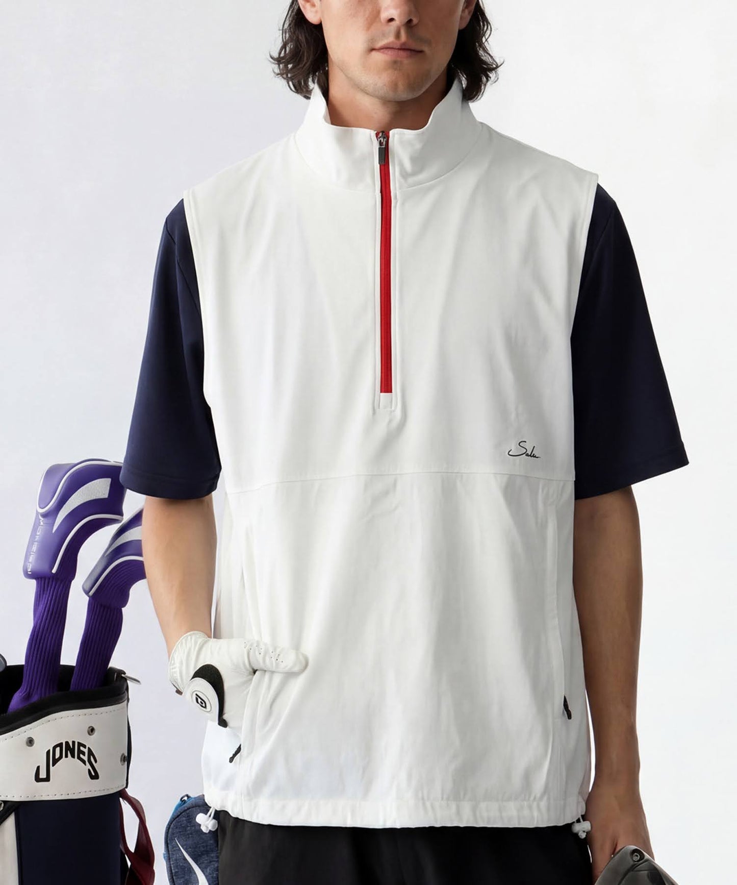 Half-Zip Color-Block Vest Men’s